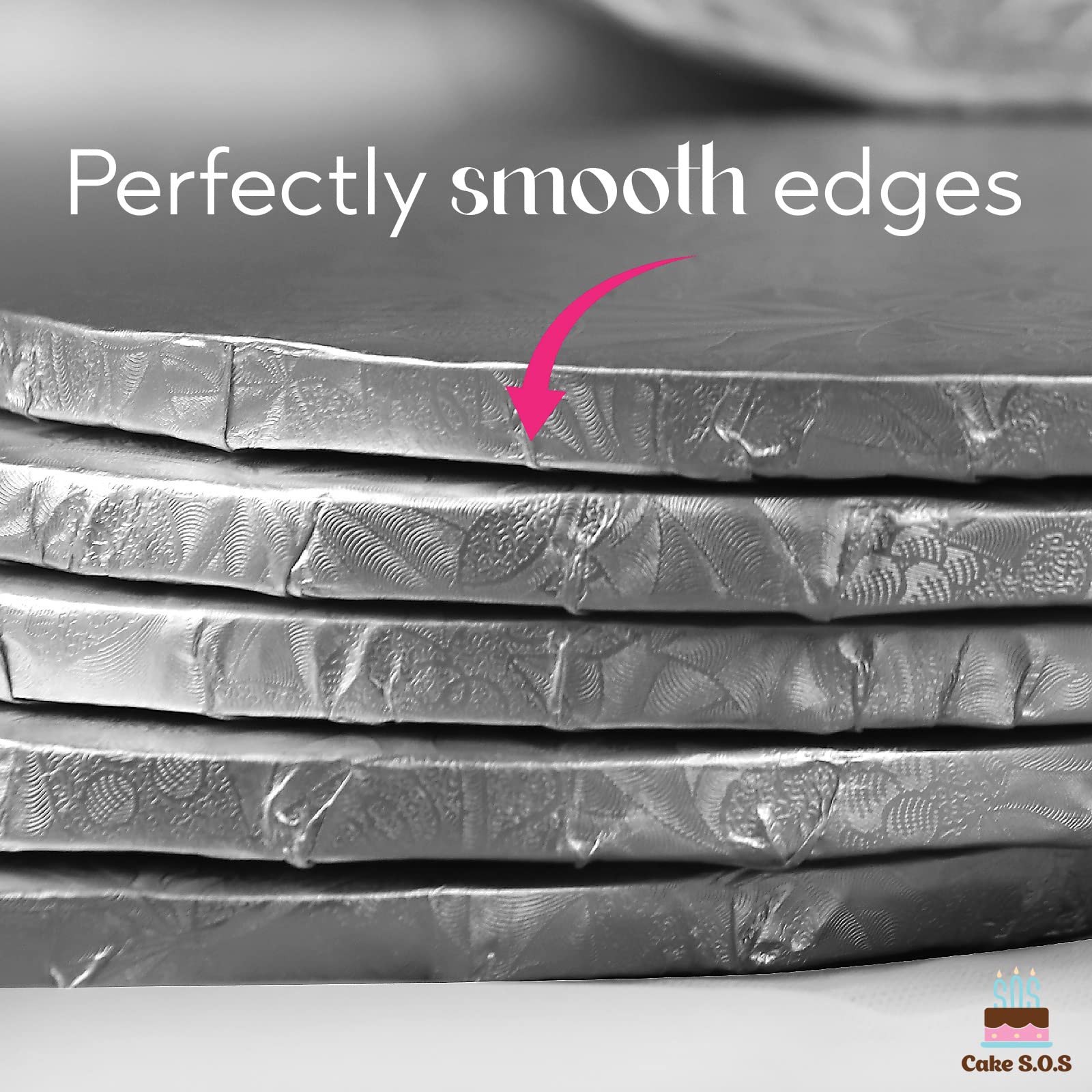 10 Inch Silver Round Sturdy Cake Board Drums For Displaying Cakes, 1/2 Inch Thick, (6-Count)