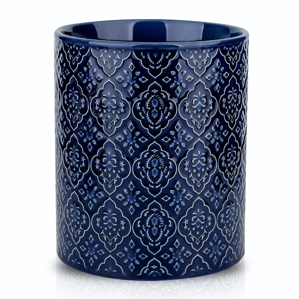 Koov Kitchen Utensil Holder, Large Utensil Holders For Countertop, 6 X 7 Inches Ceramic Utensil Crock, Deep And Stable, Cooking