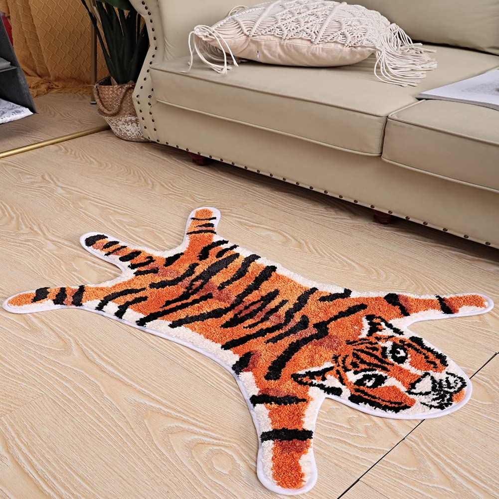 Tiger Shaped Bath Mat For Bathroom Non Slip Bathroom Door Mat Area Rug Playroom Bedroom Bathroom Rugs And Mats Floor Playmat Abs