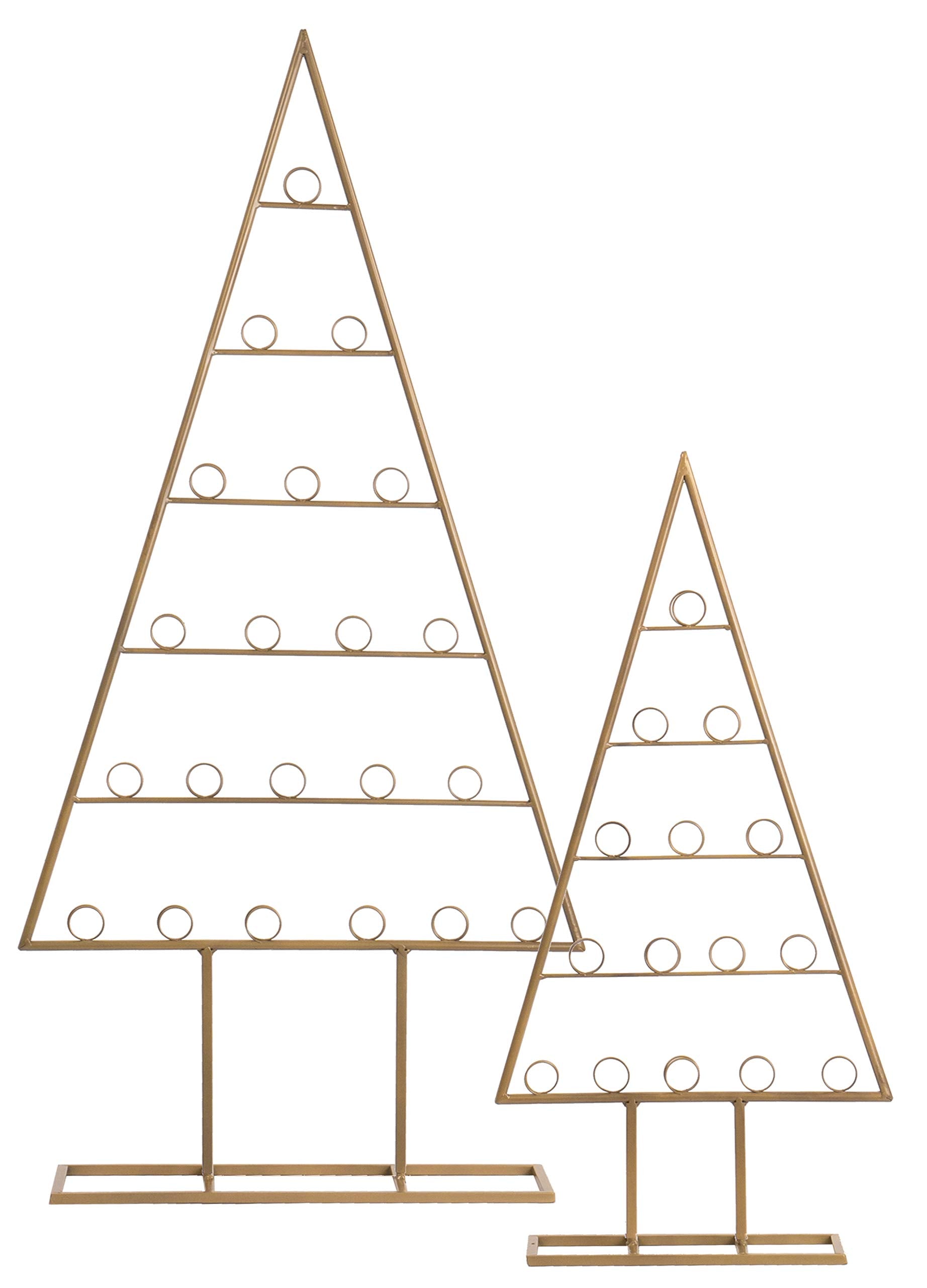 Red Co. Set of 44 and 30 Decorative Metal Tabletop Ornament Tree Card & Photo Holders in 2 Sizes - Black