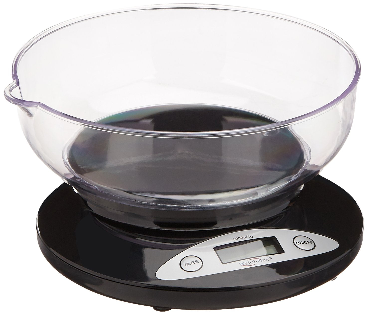 Weighmax W-2810-5Kg-Black Digital Multifunction Kitchen And Food Scale With Bow, 11-Pound, Black
