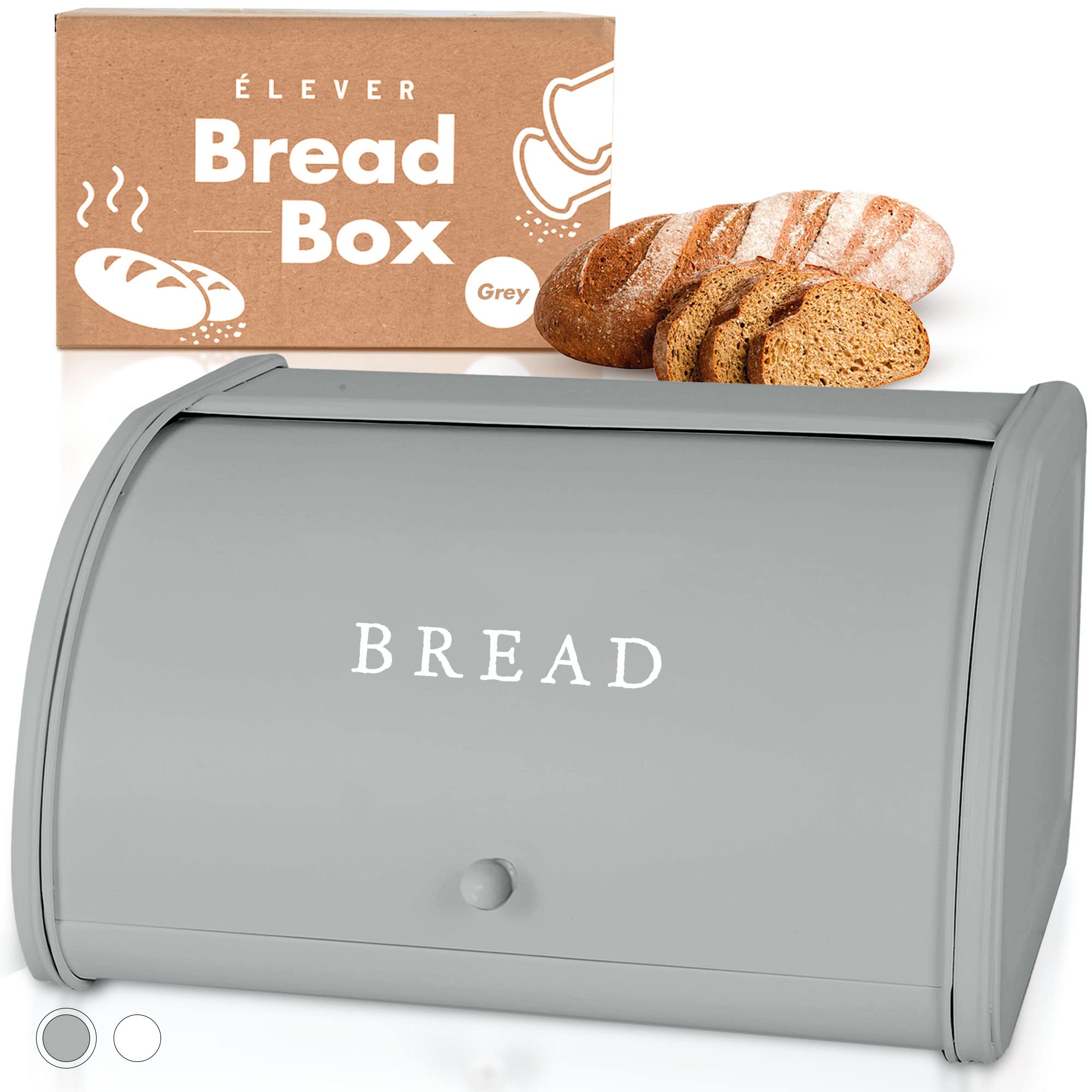 Bread Box For Kitchen Countertop, Bread Container Metal Bread Saver, Bread Storage Container Bread Bin, Bread Keeper Kitchen Far