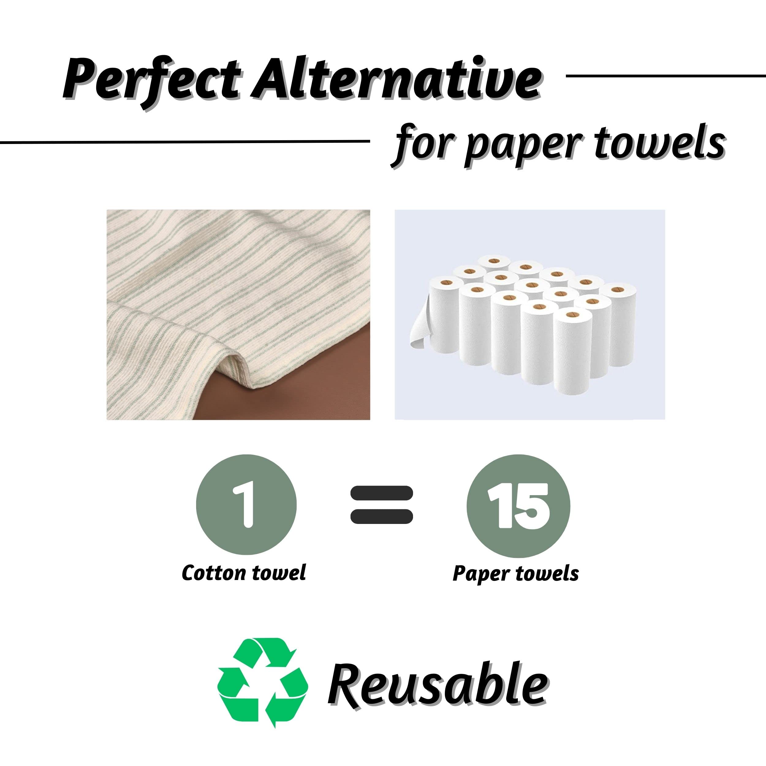 Folkulture Kitchen Towels With Hanging Loop, 18 X 28 Inches, Set Of 3 Modern Tea Towels Or Dish Towels For Drying Dishes, 100% C