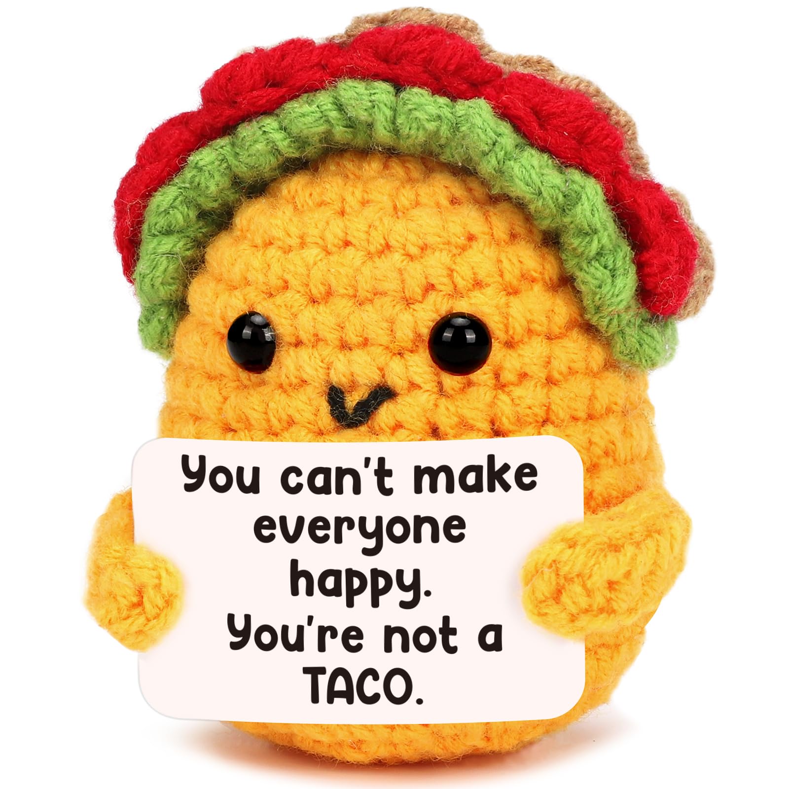 Inspirational Gifts for Women Men Friends Birthday Christmas Mini Positive Crochet Emotional Cheerful Support Therapy Office Dec