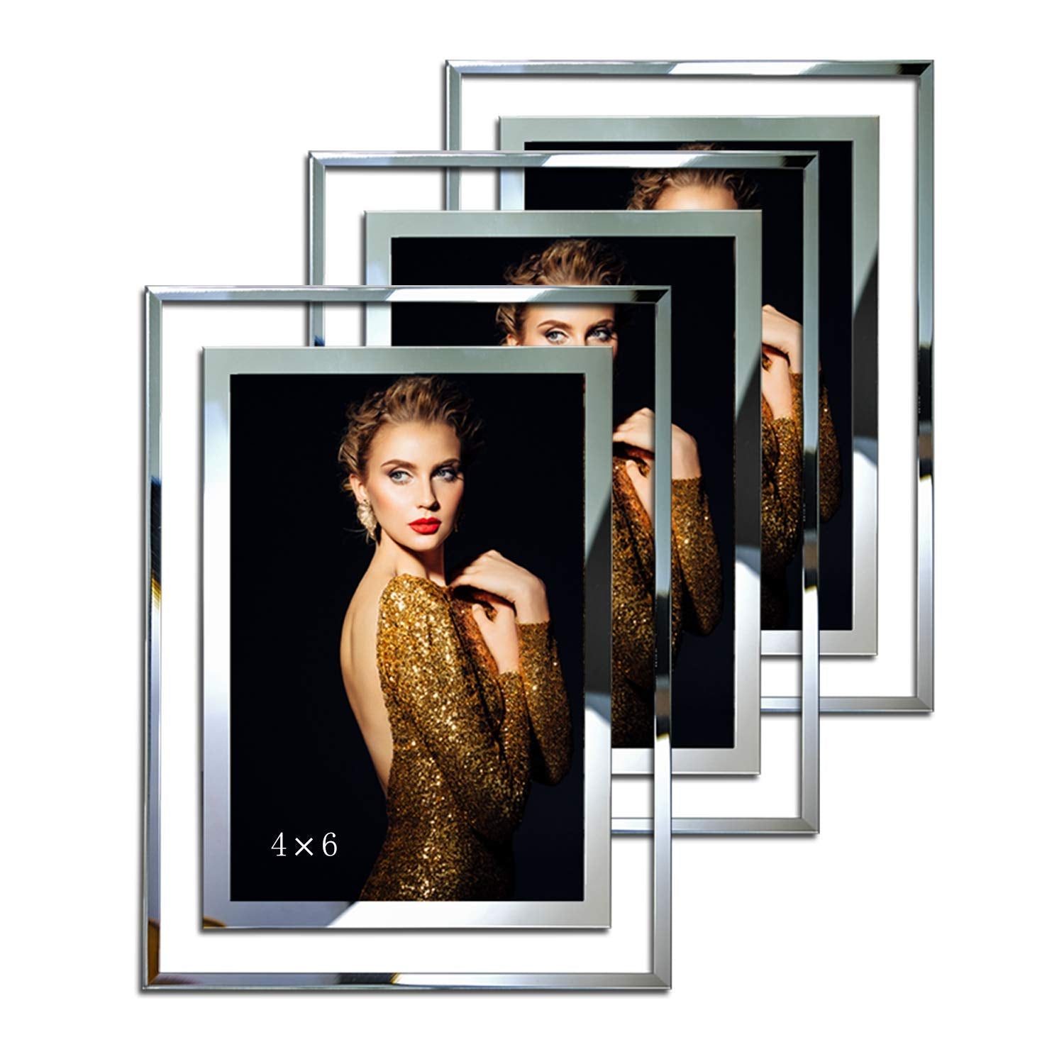 SIMONS SHOP Picture Frames 4x6 Glass Photo Frame 4x6 Picture Frame for Tabletop Display Horizontally or Vertically Set of 3