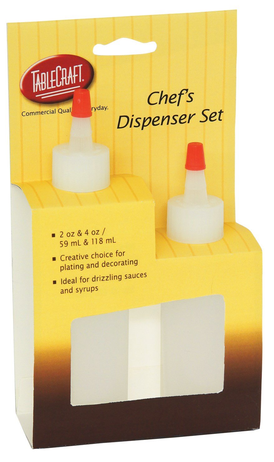Tablecraft Chef'S Squeeze Bottle Set, Red