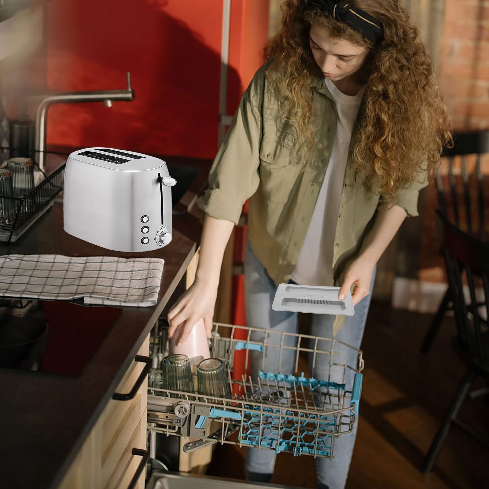 UPKOCH Toaster Lid Silicone 2 Slice Toaster Cover Bread Maker Cover Toaster Appliance Top Protector Bread Machine Dust Cover Sandwich Machine Accessories