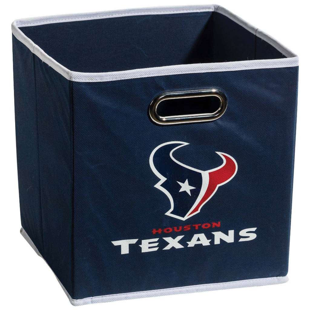 Franklin Sports Nfl Houston Texans Collapsible Storage Bin Nfl Folding Cube Storage Container Fits Bin Organizers Fabric Nfl Tea