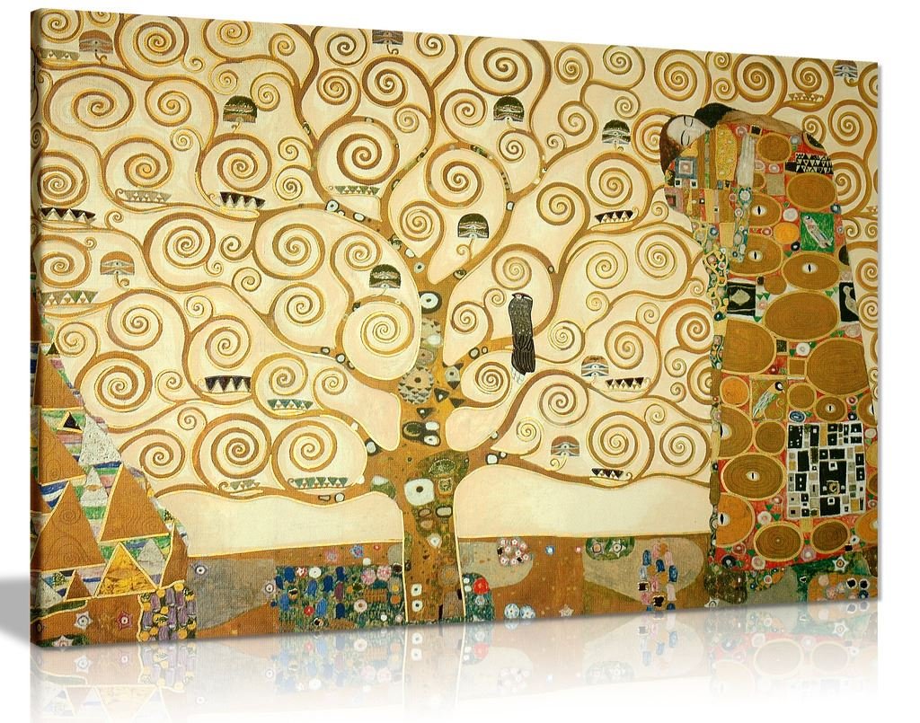 Gustav Klimt The Tree Of Life Canvas Wall Art Picture Print (18X12)