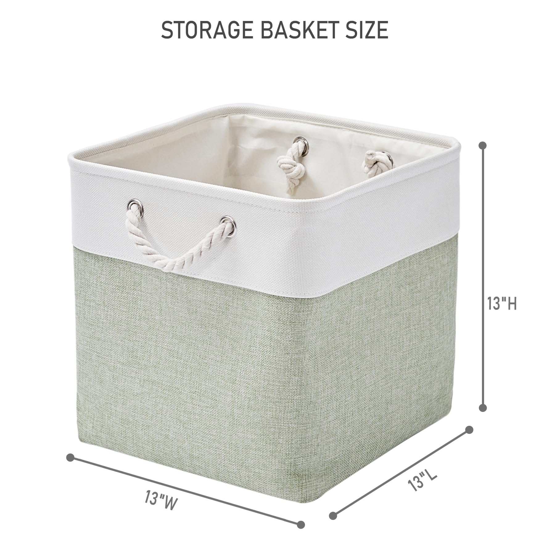 Isemingla 13 X 13 Inch Extra Large Storage Cubes,6 Pack Cube Storage Bins For Shelves,Fabric Collapsible Storage Bins With Handl