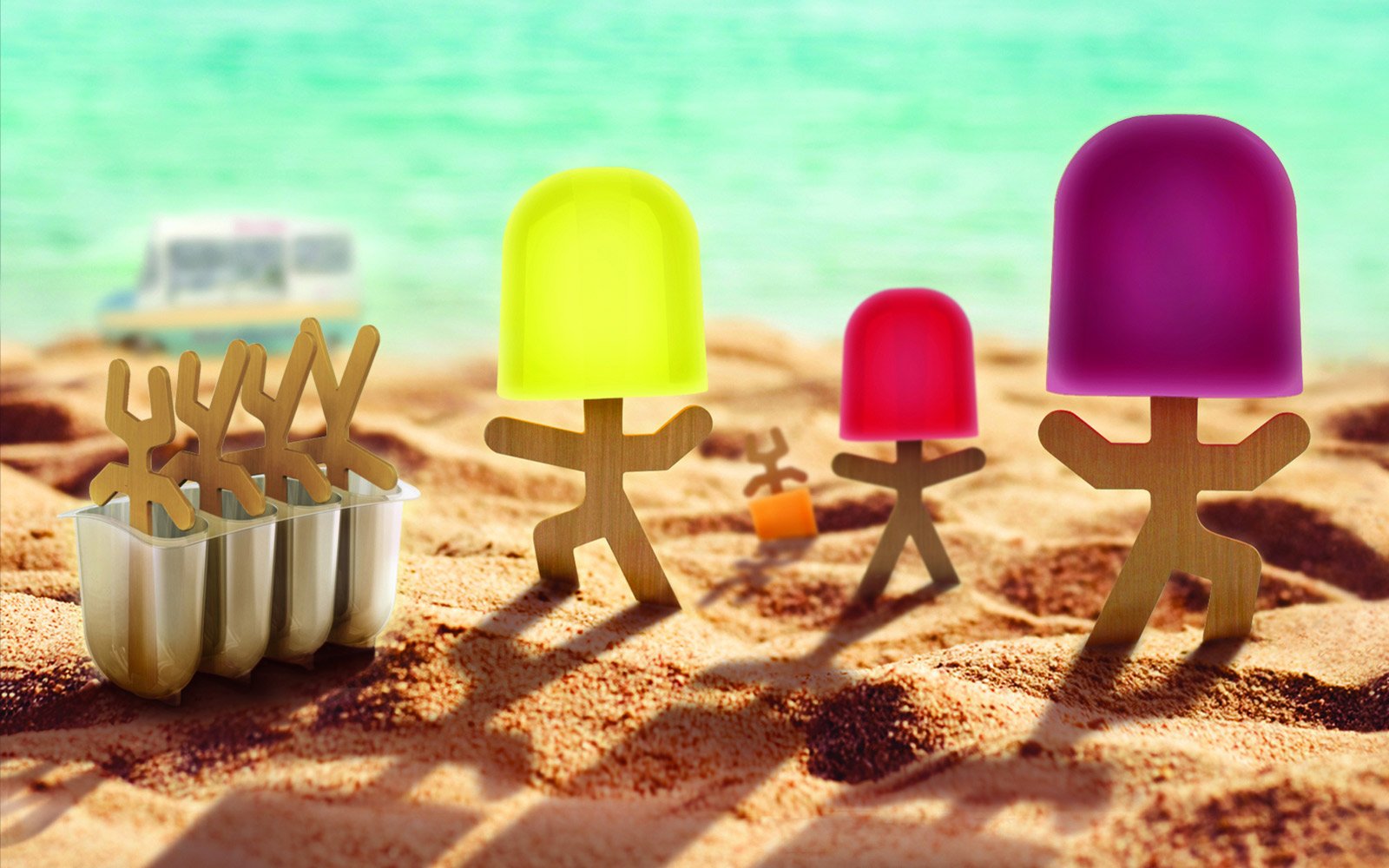 Mustard Lollypop Men Mold