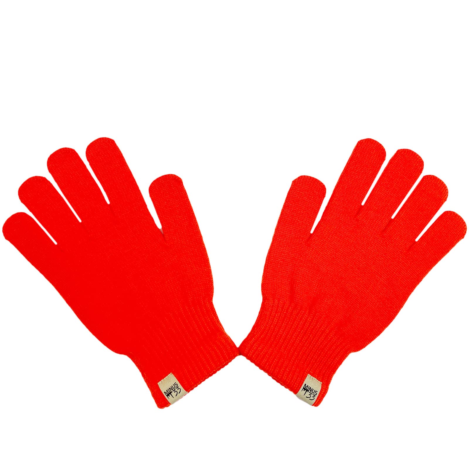 Minus33 Merino Wool Glove Liner - Warm Base Layer - Ski Liner Glove - 3 Season Wear - Multiple Colors And Sizes - Blaze Orange -