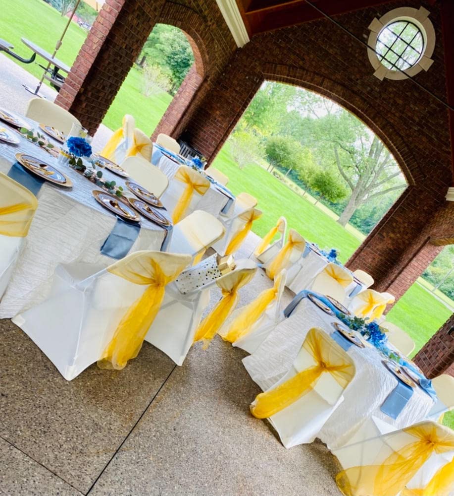 Your Chair Covers - 90 Inch Round Crinkle Taffeta Tablecloth - White  Crushed Shiny Dining Table Cloth for Wedding Party Birthday Baby Bridal Shower