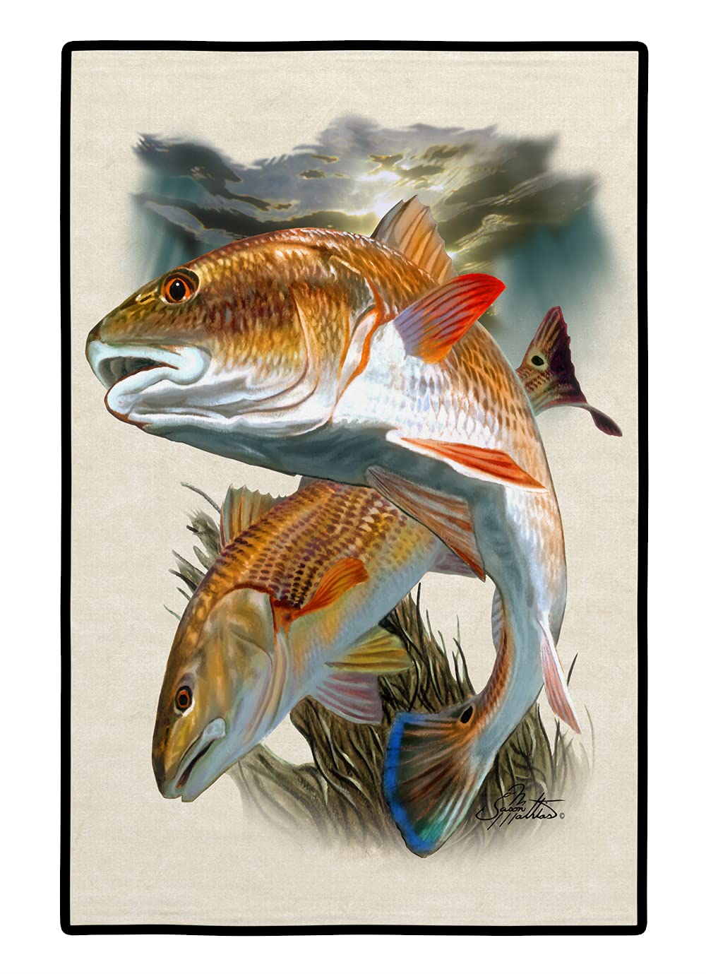 Red Fish Indoor or Outdoor Mat 24x36 JMA2007JMAT