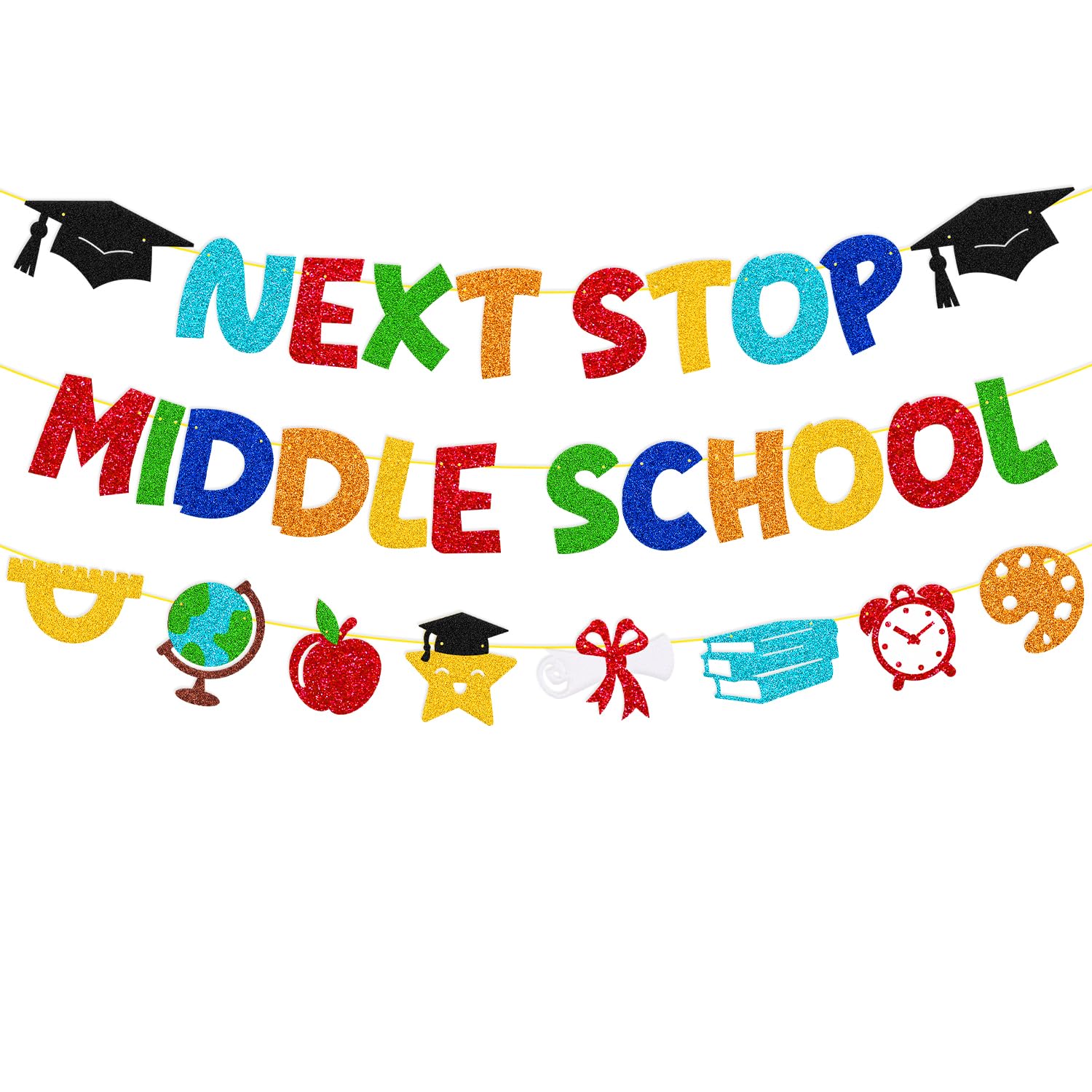 Welcome To Middle School Party Decorations Next Stop Middle School Banner For Student Teacher Celebrating First Day Of Middle Sc