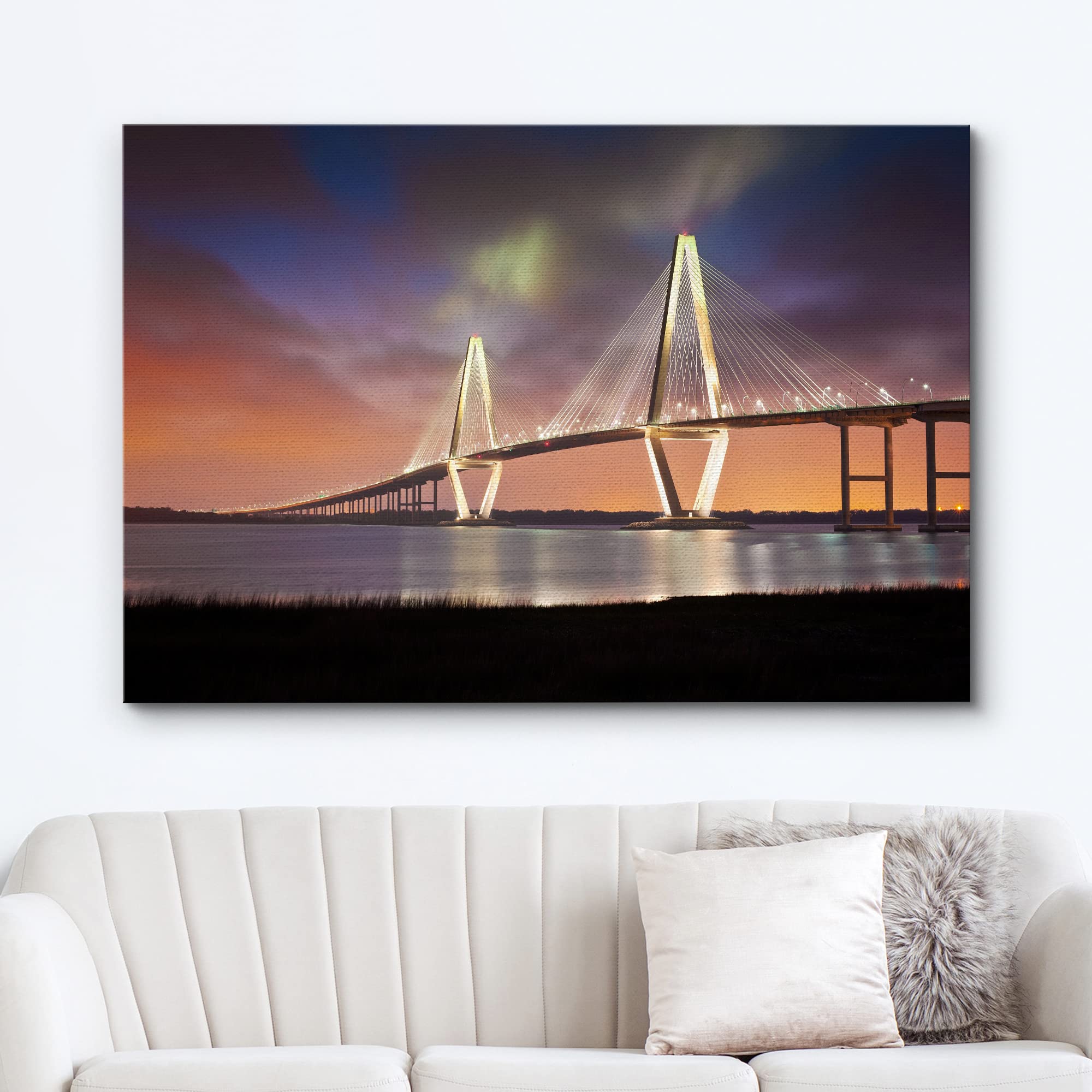 Wall26 Arthur Ravenel Jr Cooper River Bridge Charleston South Carolina - Canvas Art Wall Art - 24'' X 36''