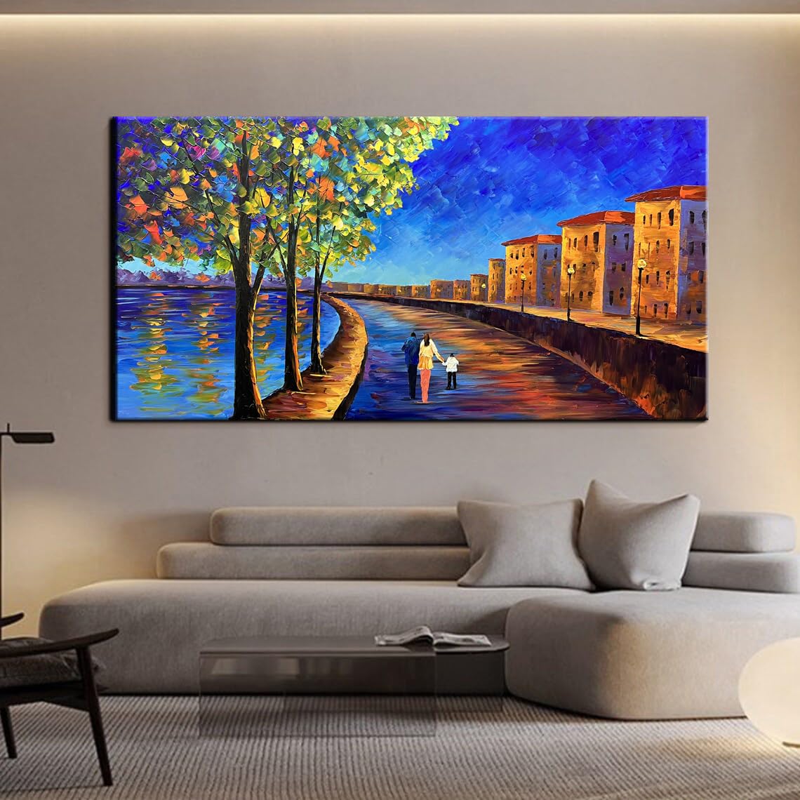 Yasheng Art -Landscape Oil Painting On Canvas Textured Tree Abstract Contemporary Art Wall Paintings Handmade Painting Home Offi