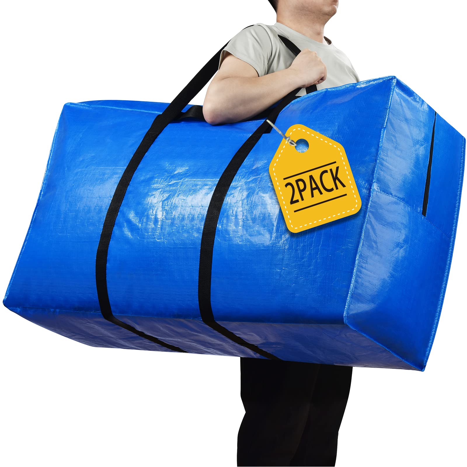 155 Gallon Extra Large Storage Bags, Zippered Outdoor Cushion Furniture Storage Bag with Handles,Jumbo Large Moving Bags Heavy D
