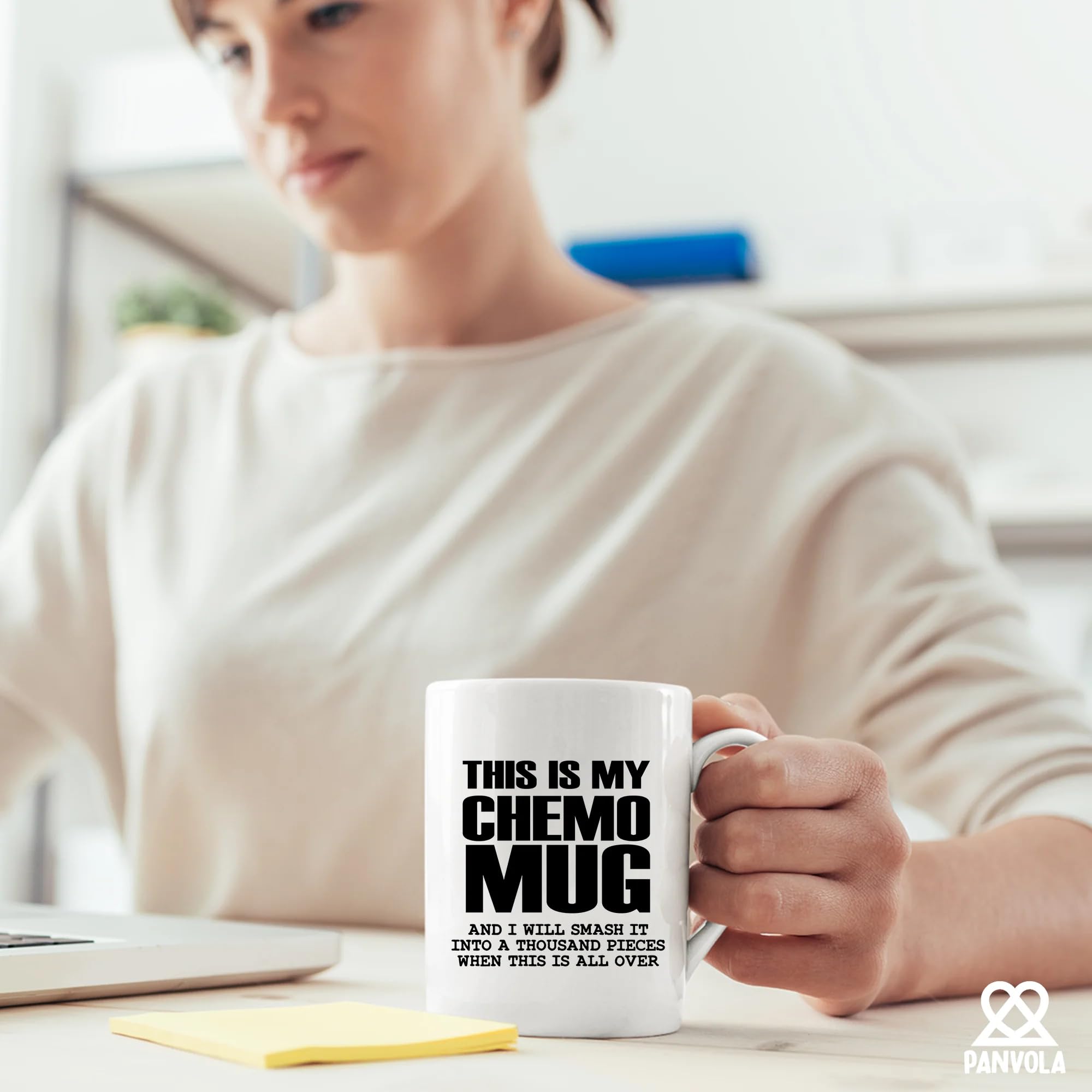 Panvola This Is My Chemo Mug Cancer Survivor Gifts Awareness Motivational Inspirational Gift 11 oz White 11 oz