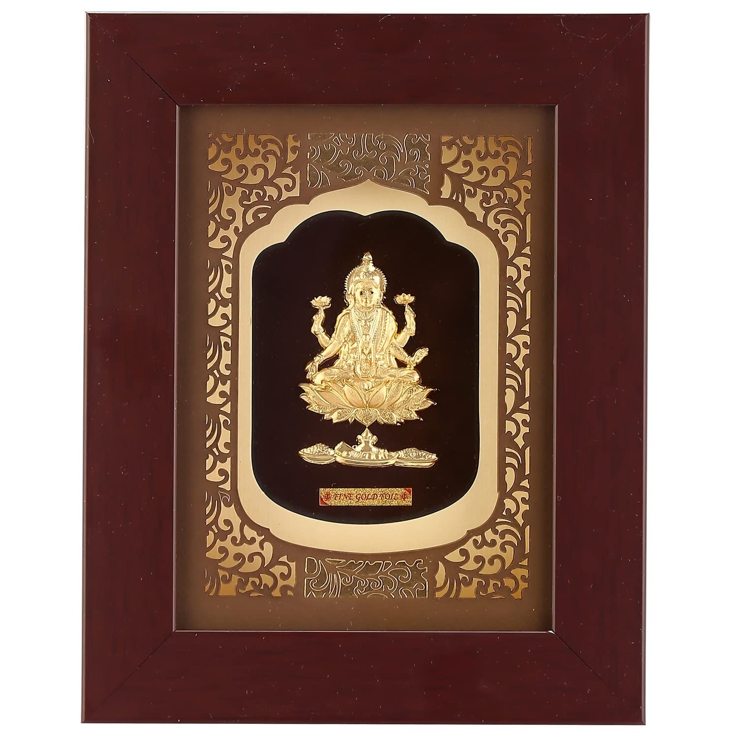 Pk & Pk Jewellers Lakshmi Maa 24Kt Pure Gold Art Frames For Home Dcor, Beautiful Artwork Frame For Home Decor, Decorative Showpi