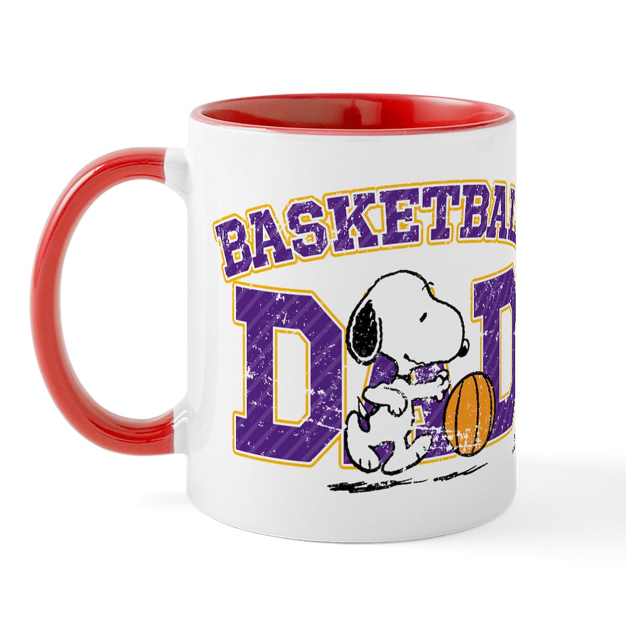 CafePress Snoopy Basketball Dad Mug 11 oz (325 ml) Ceramic Coffee Mug