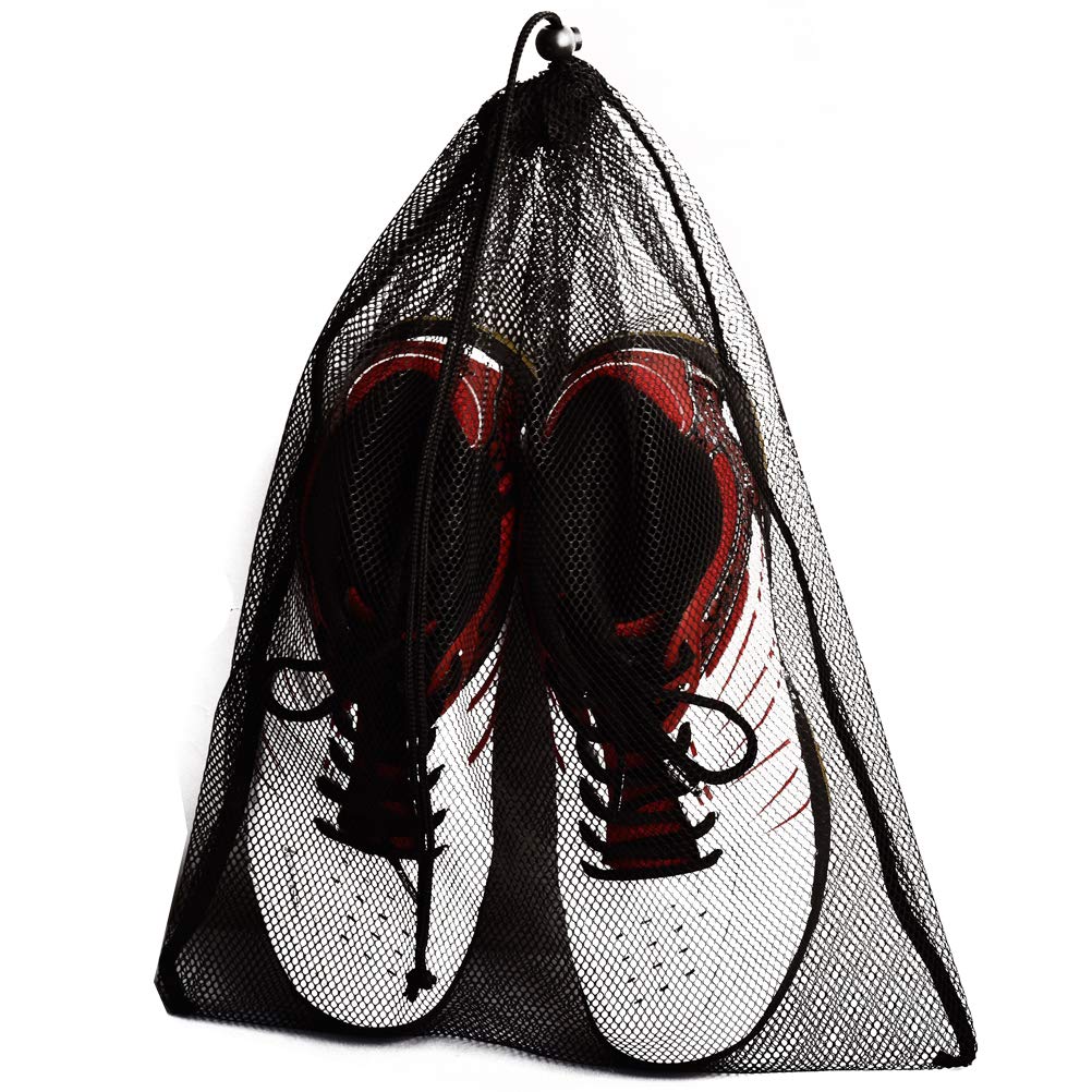 Mike Mesh Equipment Bag Drawstring Storage Ditty Shoe Tennis Ball Bags Stuff Sack For Travel & Outdoor Activity Ca