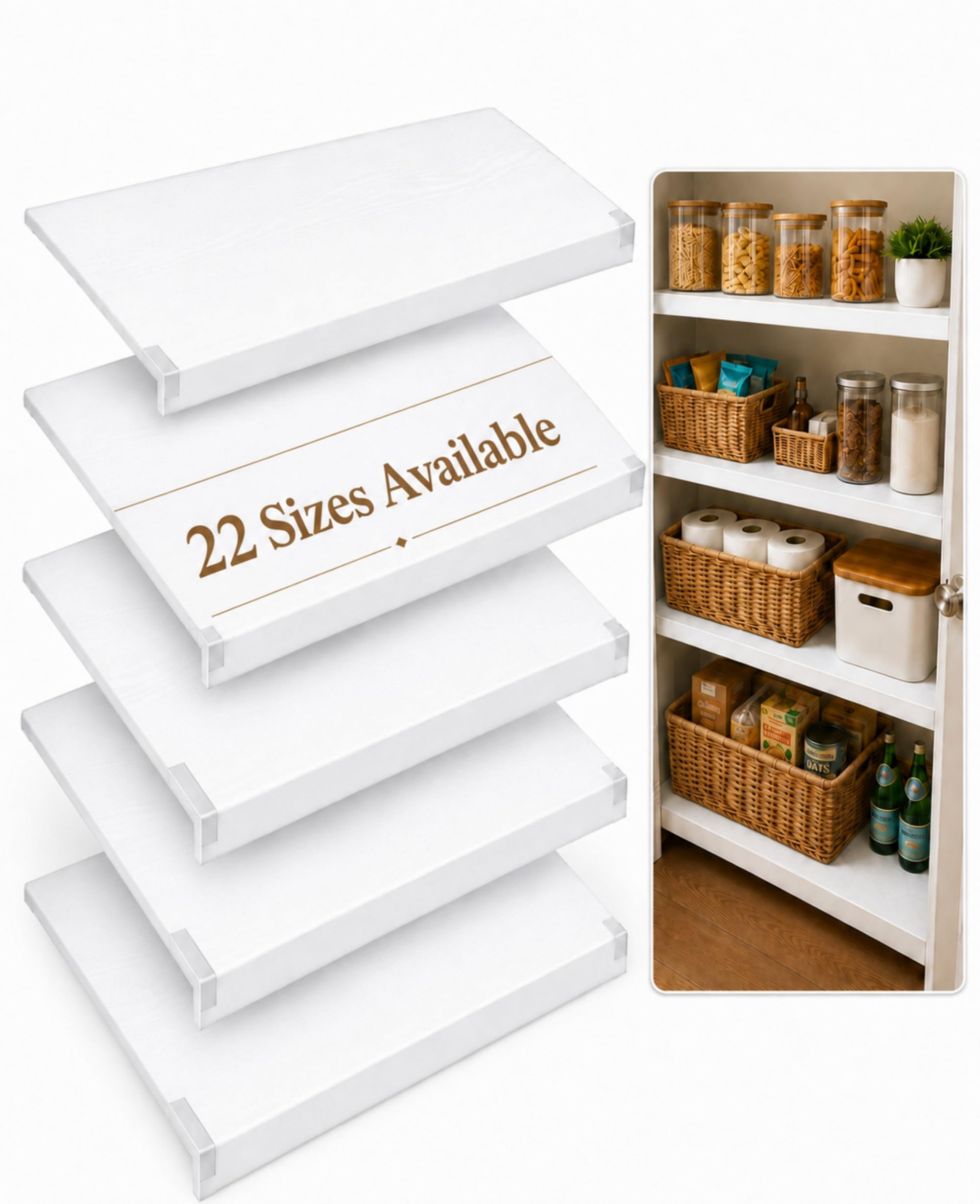 Wire Shelf Covers for Pantry Wire Rack Covers for Shelves 24X125PCS