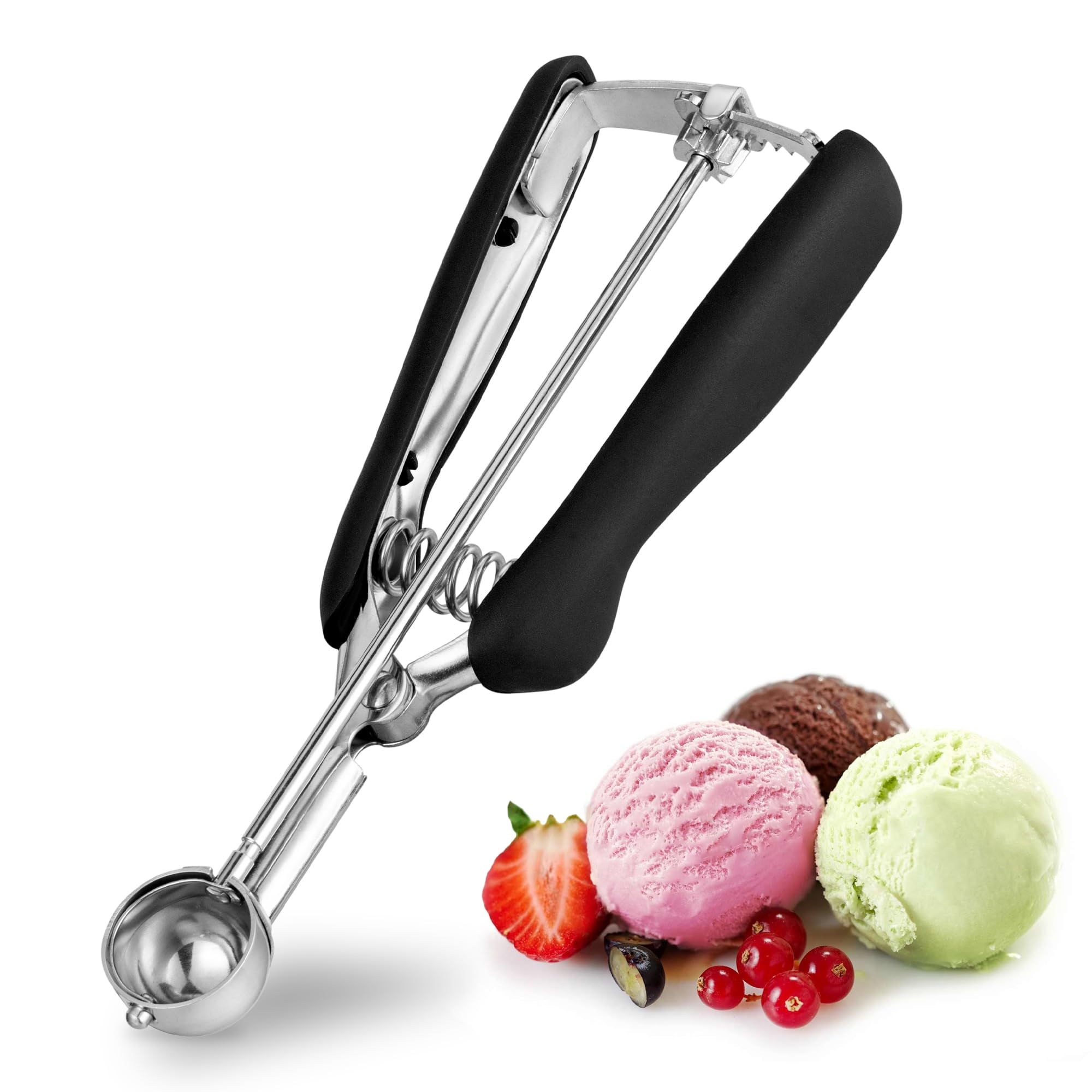 Extra Small Cookie Scoop 1 Tsp, Professional Stainless Steel Mini Ice Cream Scoop 25 Mm, Melon Baller Scoop Good Soft Grips, Qui