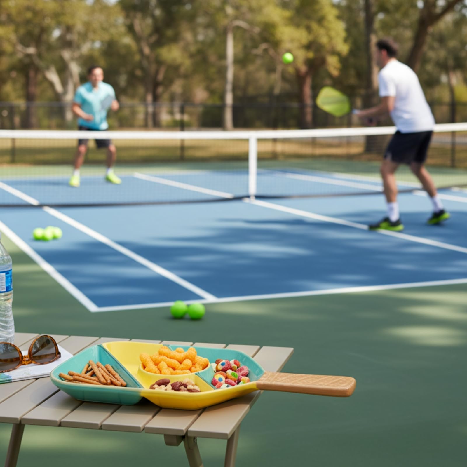 Khen Ceramic Pickleball Dish | Paddle Shaped Serving Tray Platter Decorative Tableware