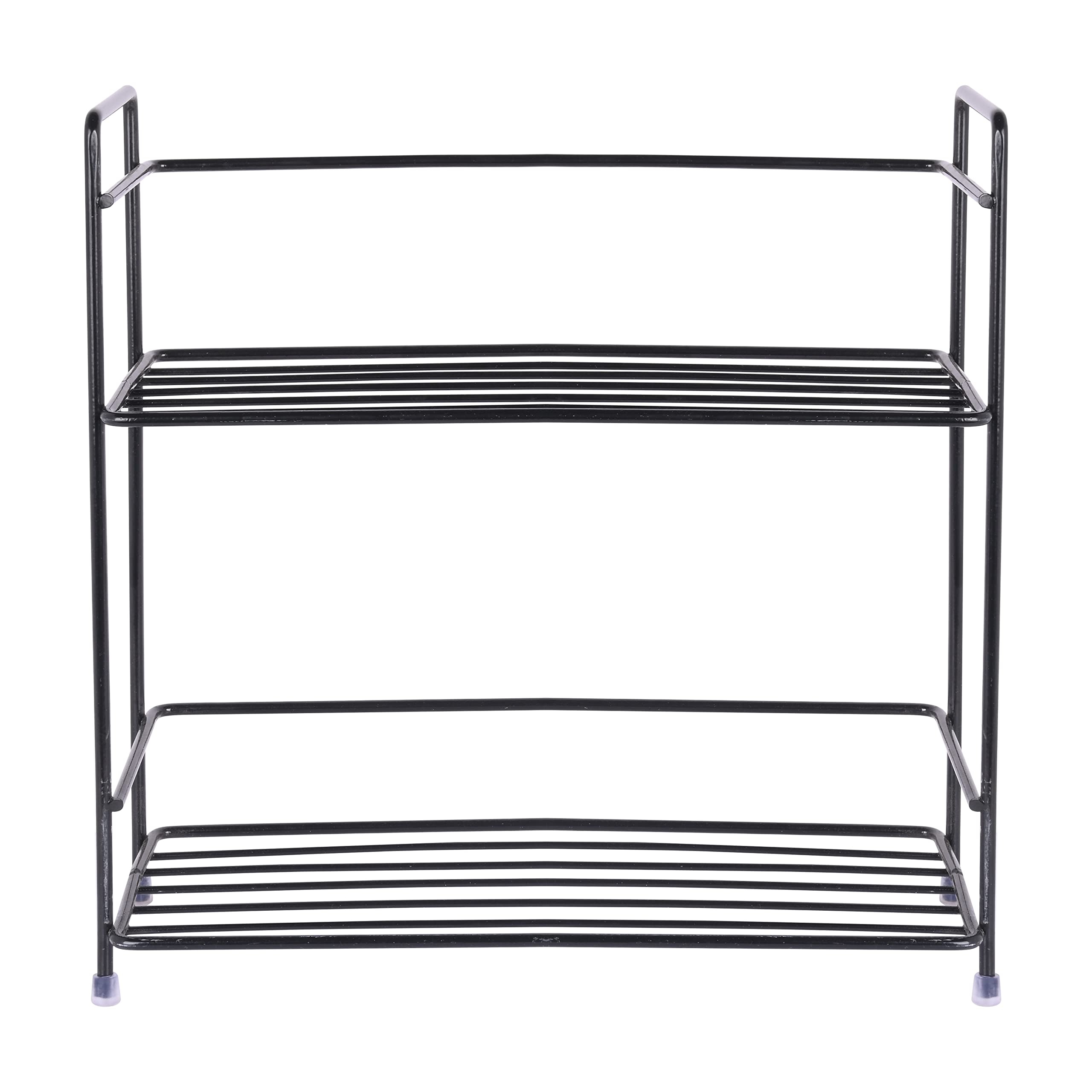 Appeasy Metal 2 Tier Kitchen Spice And Storage Rack Organiser (Black).