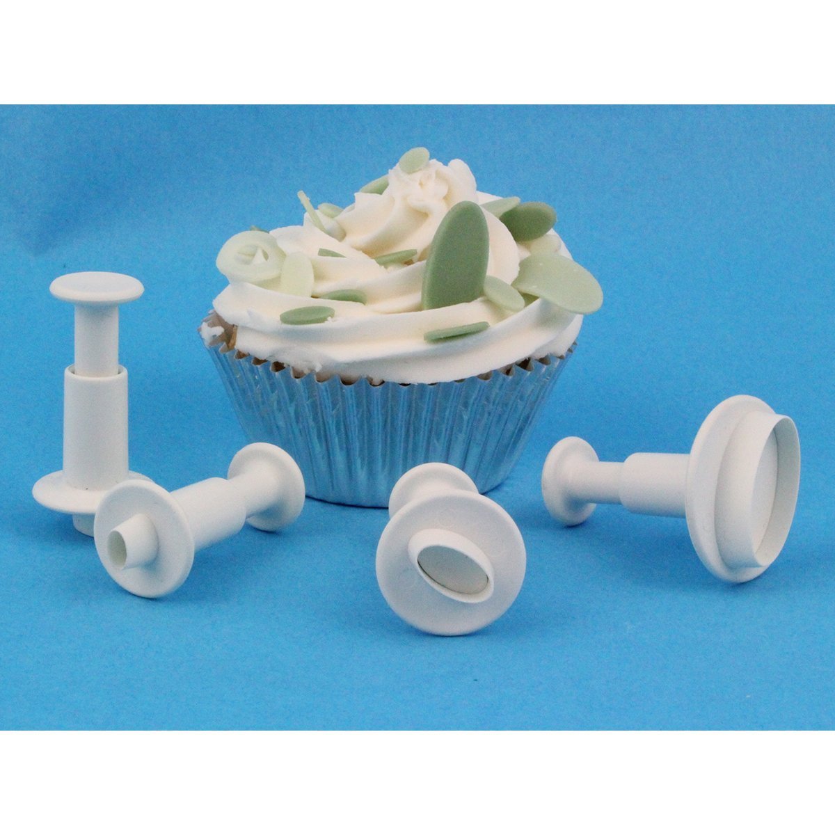 Pme Oval Plunger Cutters, Set Of 4 For Fondant, Standard, Set Of 3