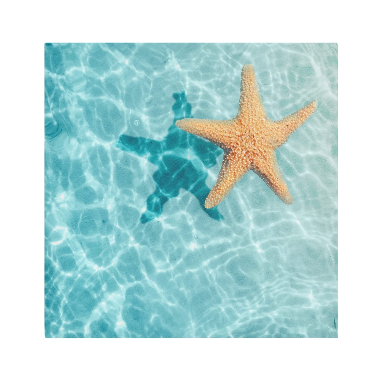 Exnundod Beach Starfish Summer Napkins Set Of 6 Ocean Sea Blue Dinner Guest Napkins For Kitchen Dinning Table Summer Decor Reusa