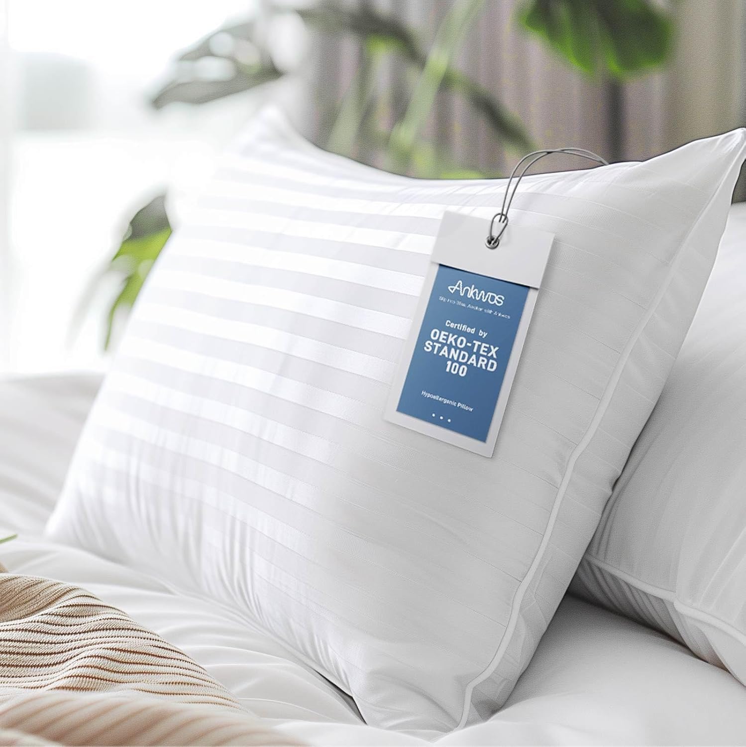 Ankwos Soft And Cooling Hypoallergenic King Pillow