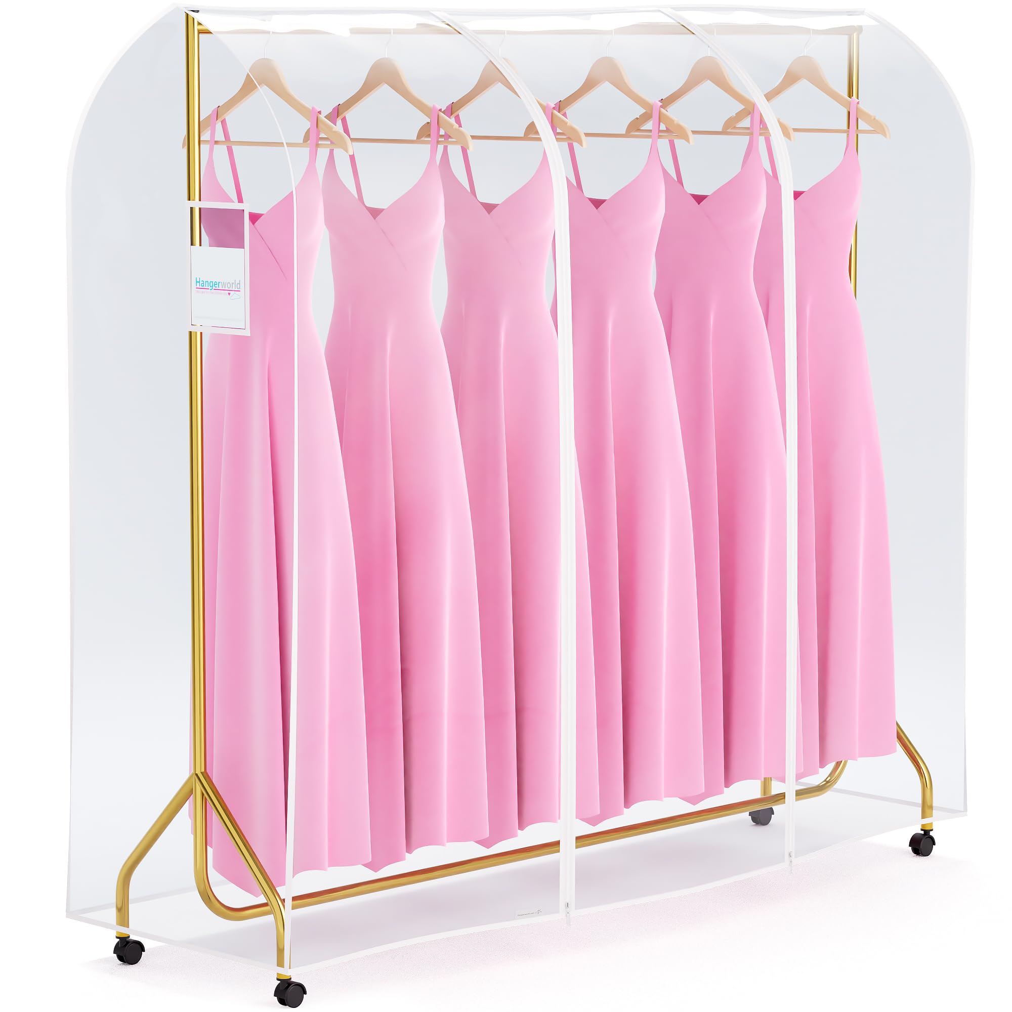 HANgERWORLD 6ft clothes garment Rack cover for Open closet clear Showerproof cOVER ONLY (72x24)
