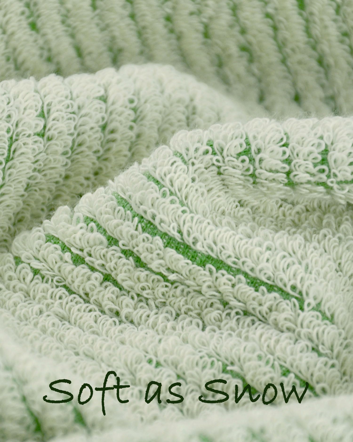 Cleanbear Green Hand Towels For Bathroom, 4 Pack Cotton Towels With Jacquard Weave Deign For Both Decoration And Daily Usage, 28