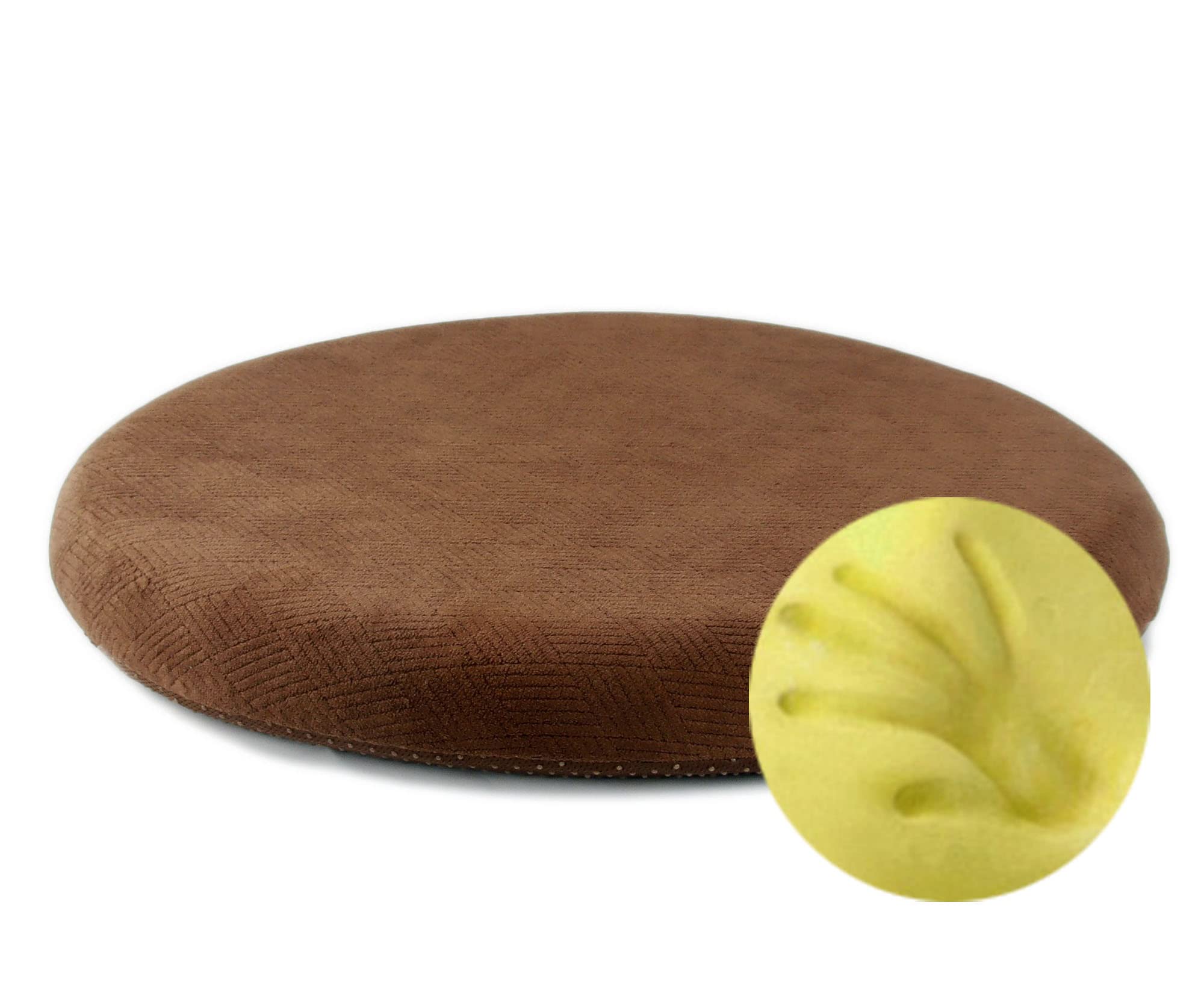 Sigmat Memory Foam Seat Cushion Anti-Slip Soft Round Stool Cushion Chair Pad 16 Inch Coffee