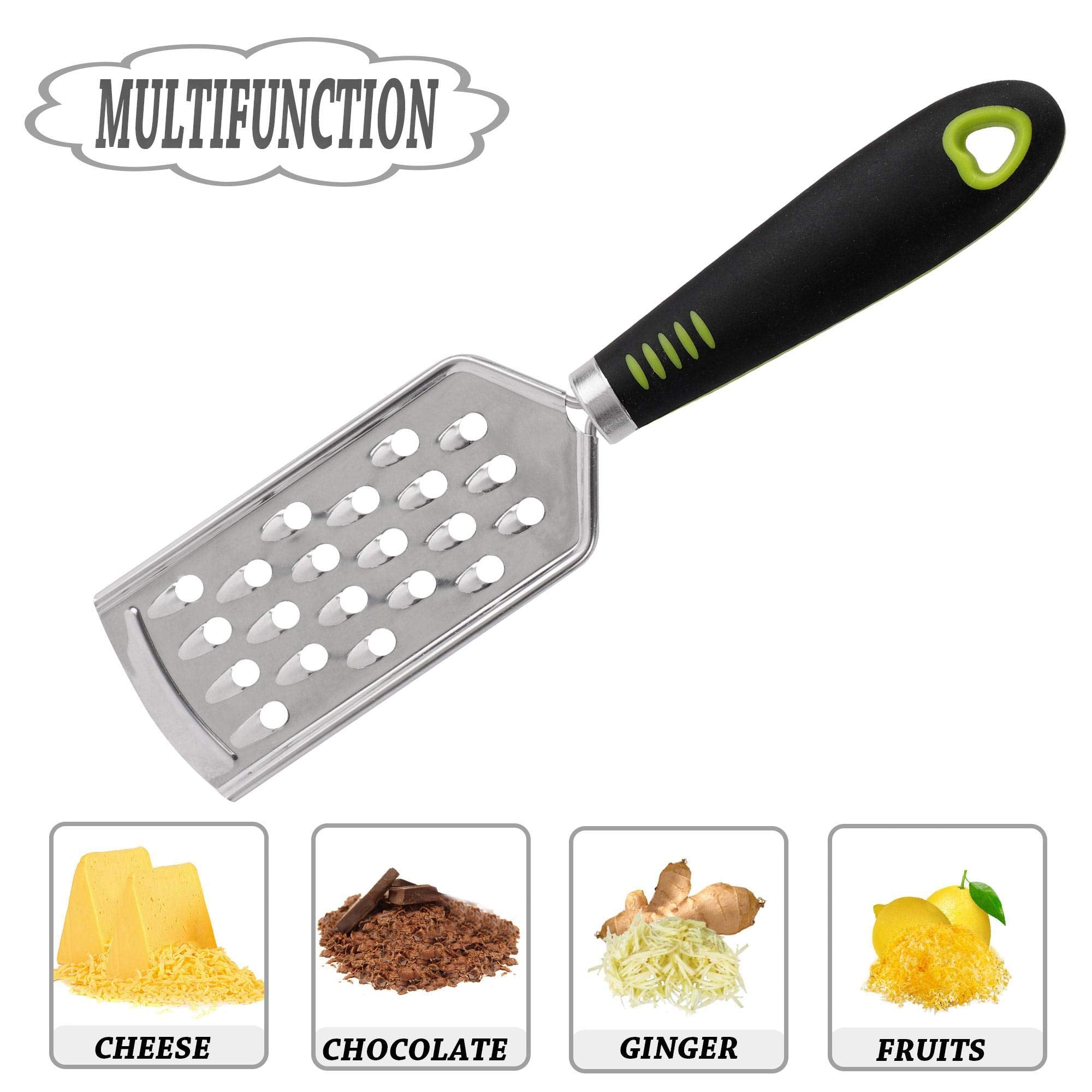 uxcell Stainless Steel Cheese Grater with Handle - Handheld Grater for Parmesan Cheese, Vegetables, and Potatoes, Model a20091600ux0219