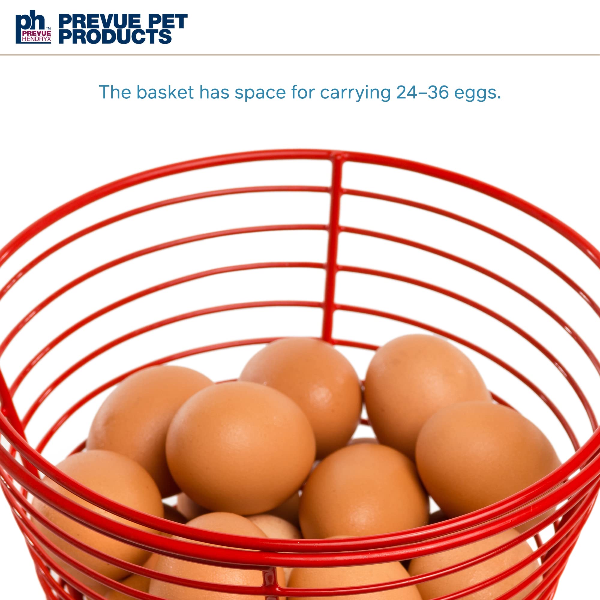 Prevue Pet Products 8 Inch Red Vinyl Coated Metal Egg Basket Sp468