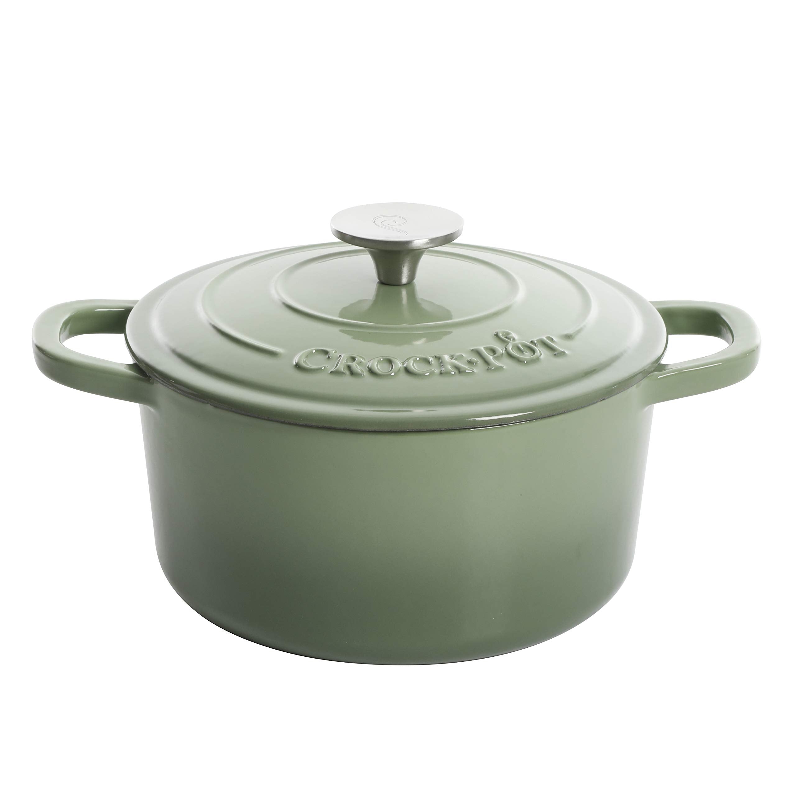 Crock-Pot Artisan Round Enameled Cast Iron Dutch Oven, 5-Quart, Pistachio Green