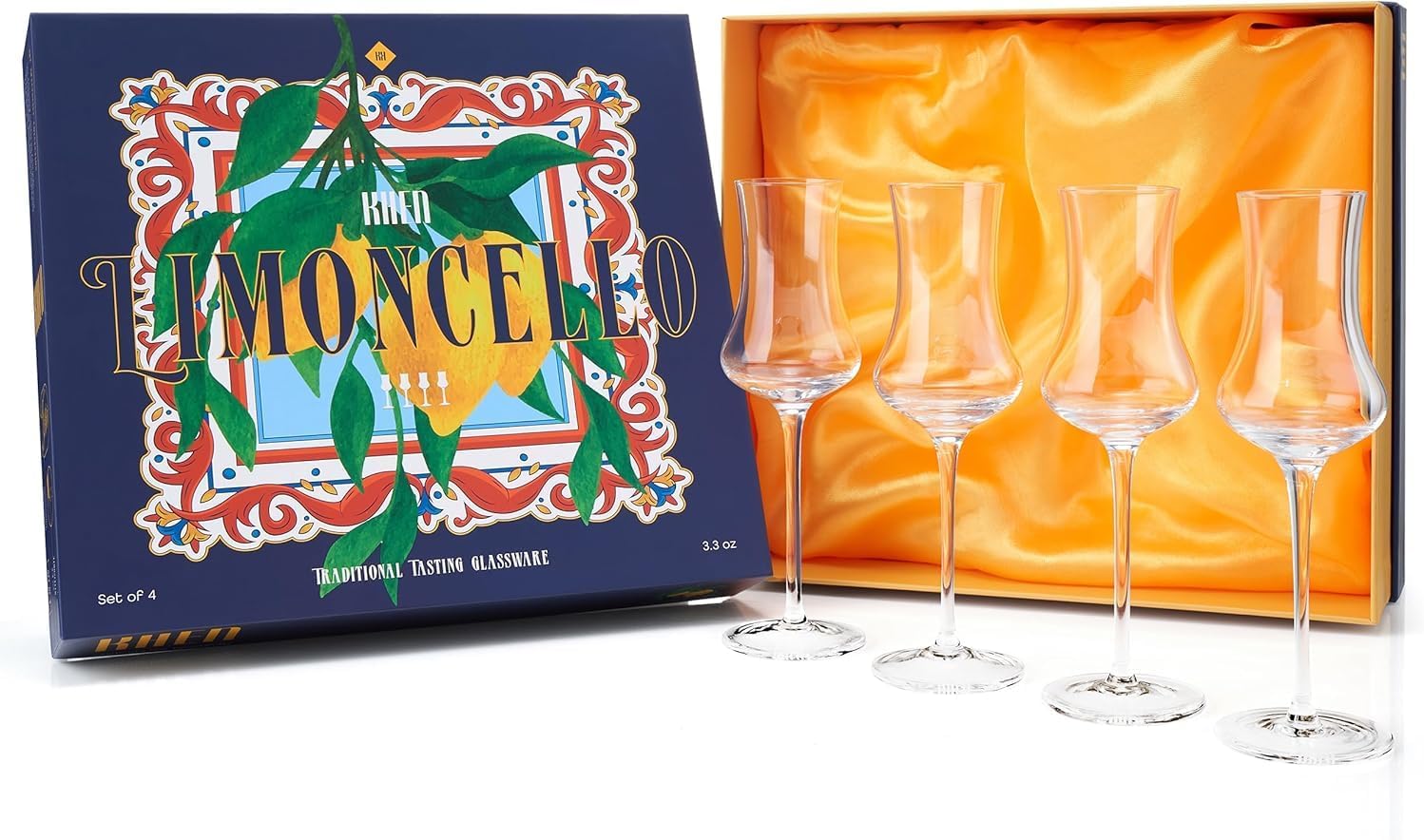 Specialty Limoncello Cocktail Glassware, Set of 4