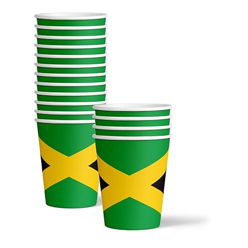 Jamaican Flag Jamaica Birthday Party Supplies Set Plates Napkins Cups Tableware Kit for 16