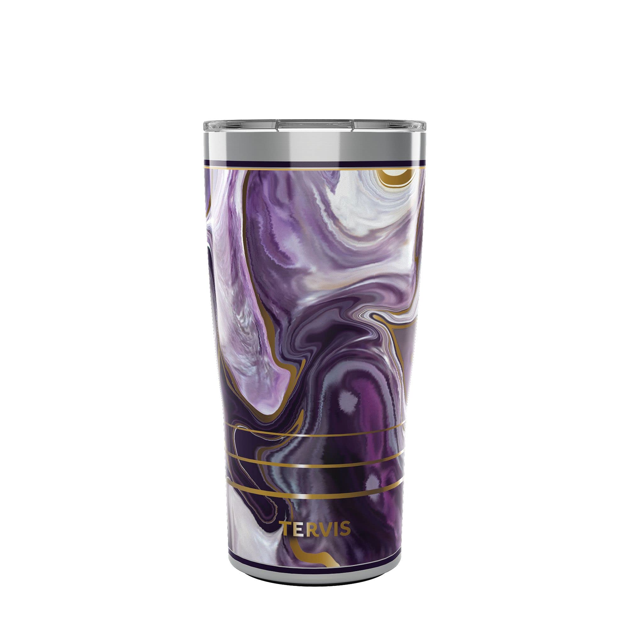 Tervis Traveler Marble - Alexandrite Triple Insulated Tumbler Travel Cup Keeps Drinks Cold & Hot, 20oz, Stainless Steel