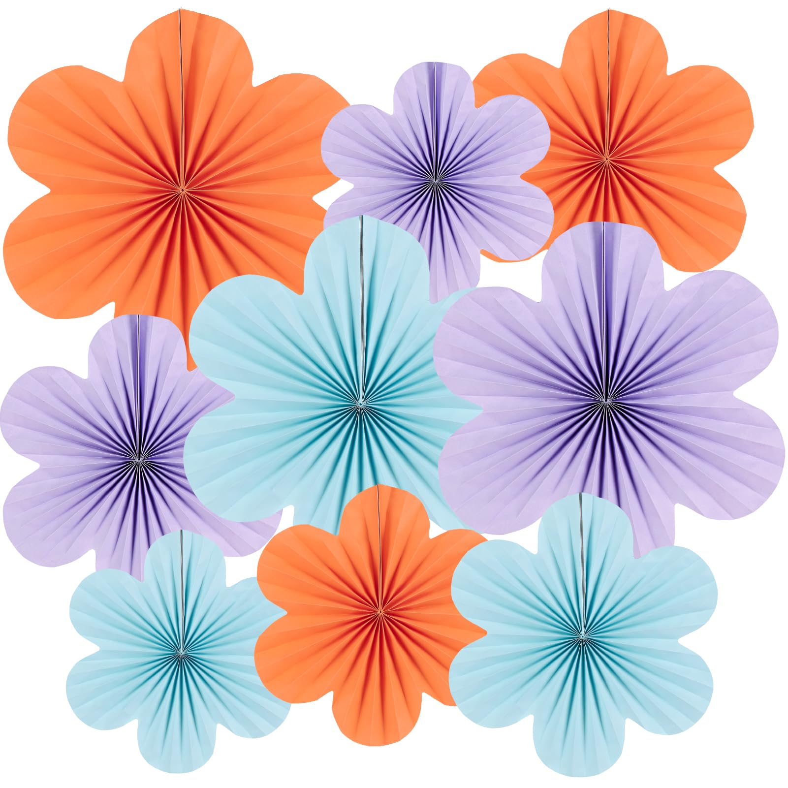 Paper Flowers Decorations For Wall Blue Paper Fans Classroom Decoration Paper Floral Backdrop Decor Paper Fans Decoration Hangin