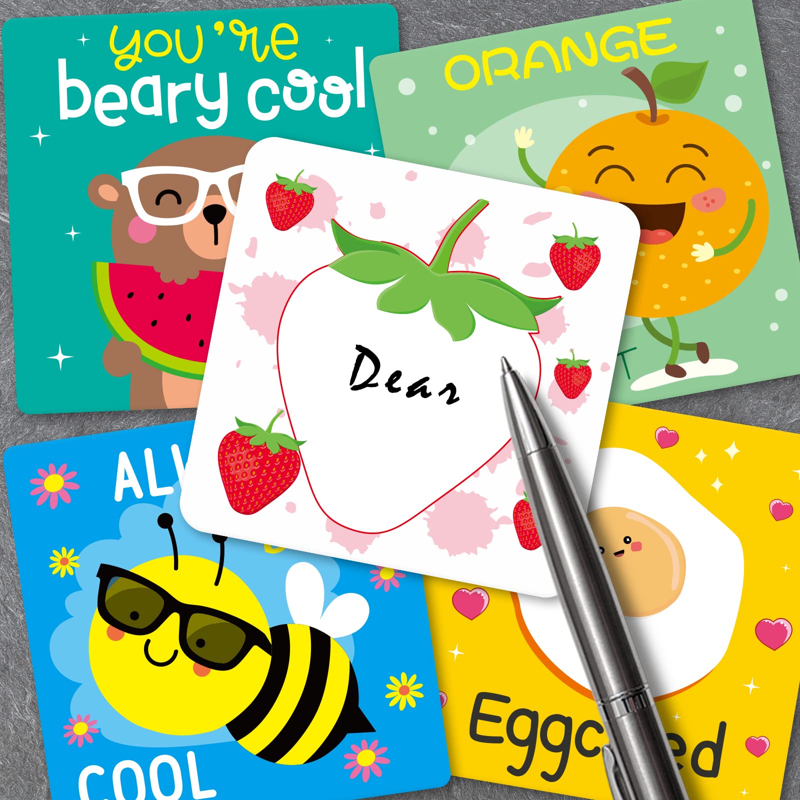Cute Lunch Box Notes For Kids 108 Pack Funny Pun Daily Inspirational Motivational Encouragement Thinking Of You Cards For Boys A