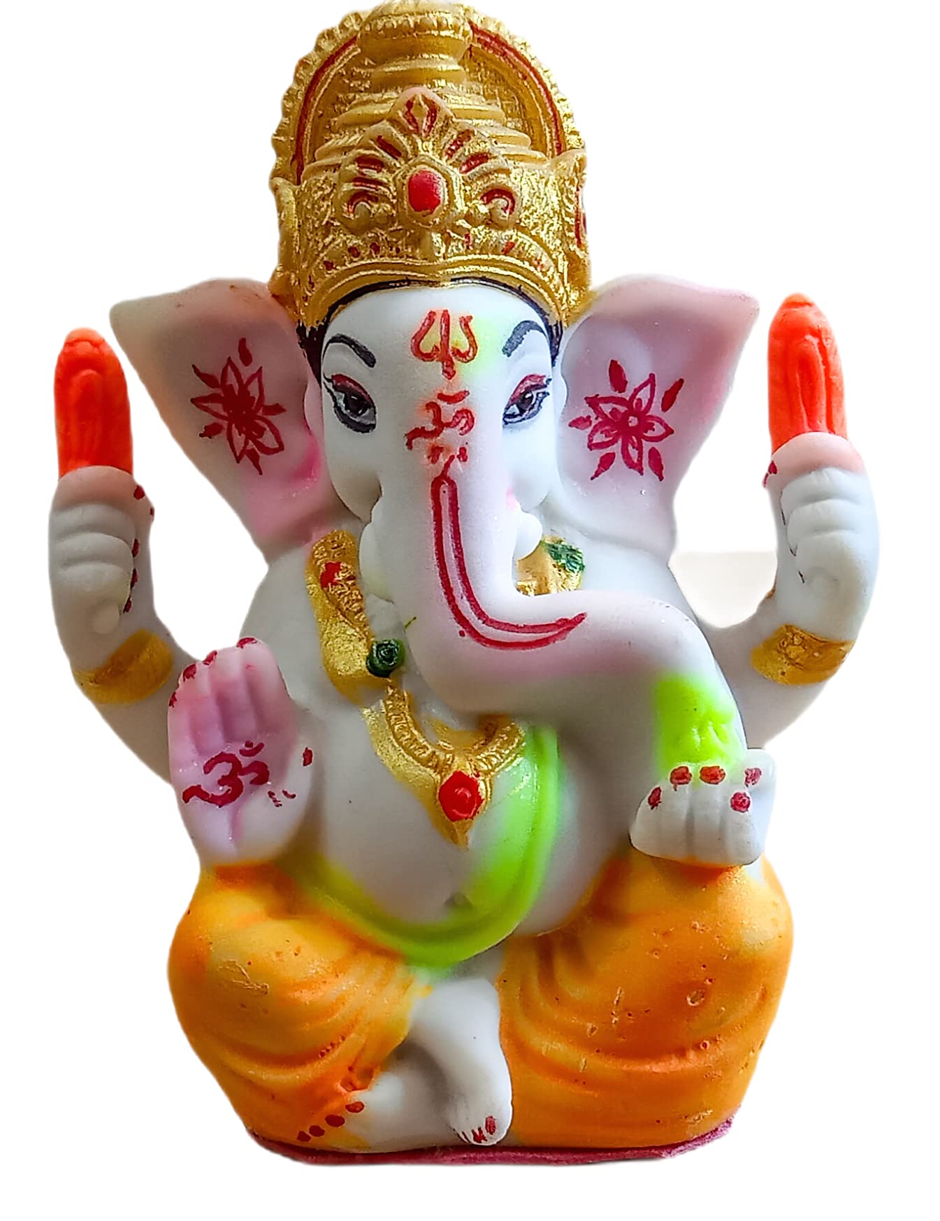 Atut Ganesh Murti, Idol And Used For Car Dashboard, In Small Size, Magnificent Design And Beautiful Colour, 11Cm