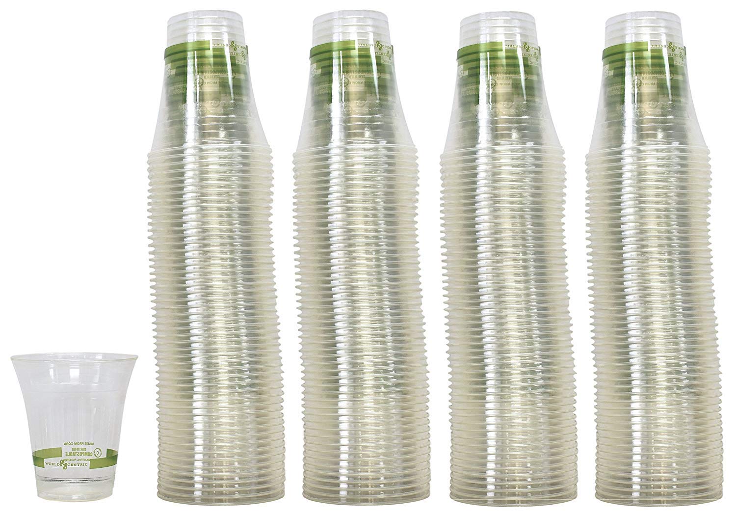 World Centric  Biodegradable Compostable Cold Cups, 12 Ounce (200 Count)