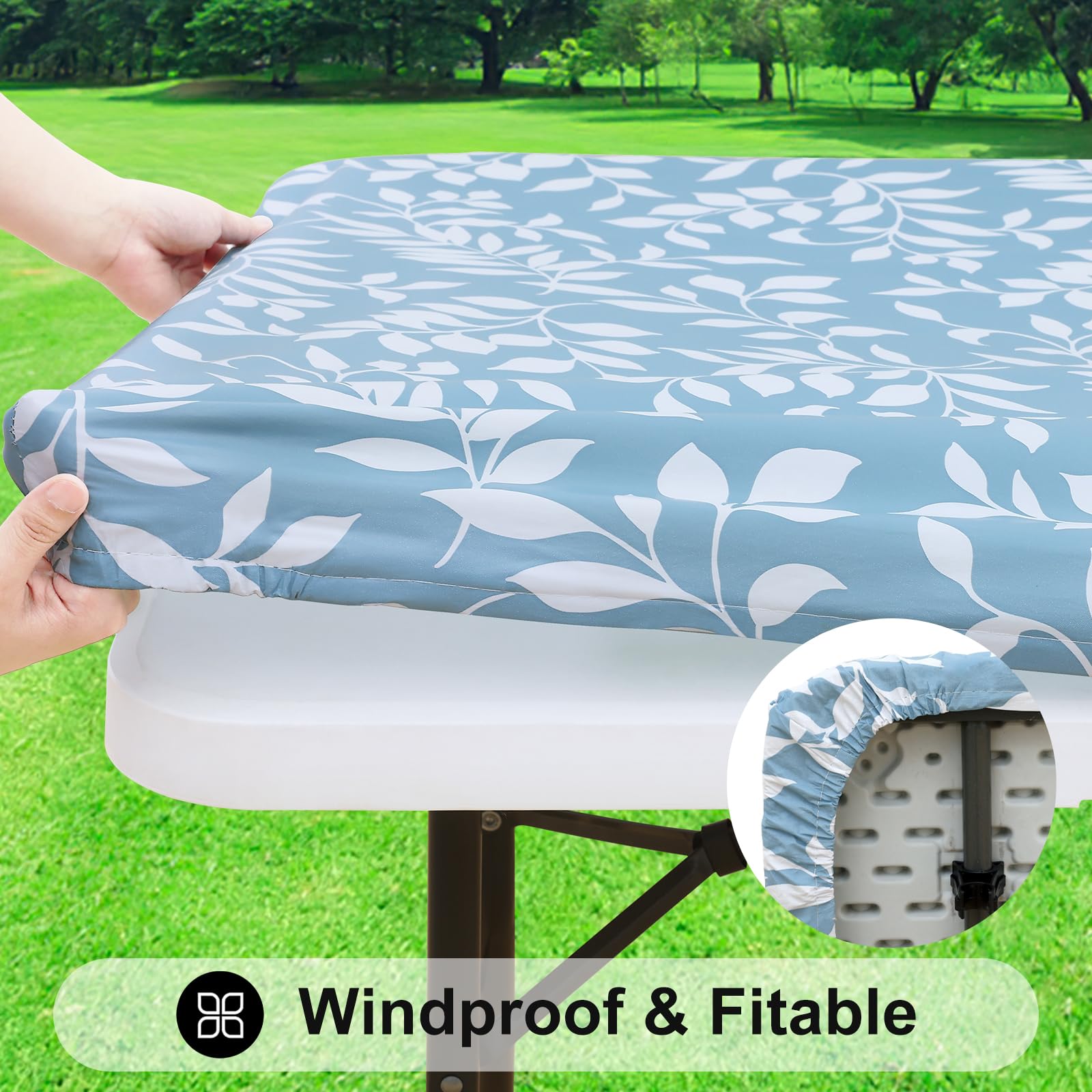 Smiry Plastic Thanksgiving Tablecloth, Sunflower & Pumpkin Wipeable Flannel Backed Vinyl Tablecloths for 4 Foot Tables, Waterpro