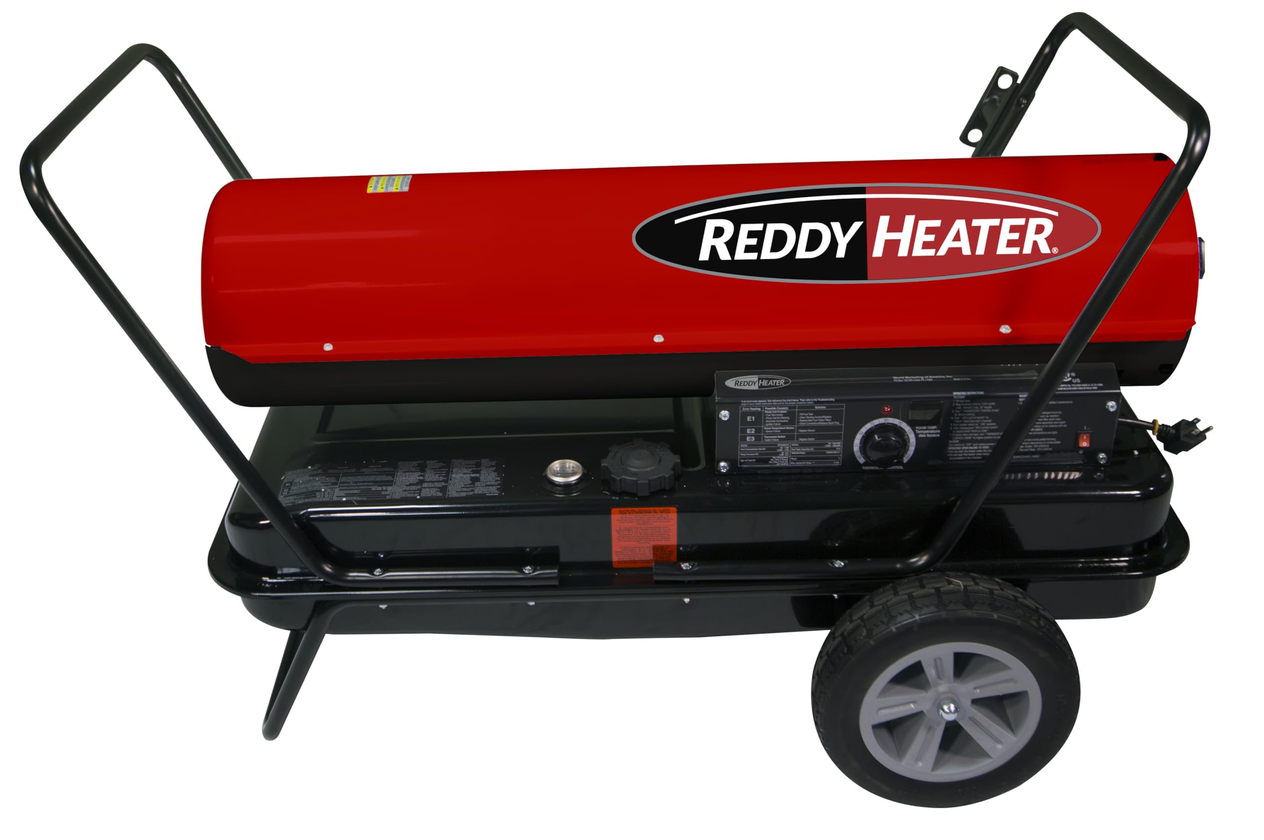 Reddy Heater 180K-220K BTU Forced Air Heater, Kerosene Space Heater, Electric Start, Outdoor/Indoor, 120V, 13 Gal Tank, 650 CFM,
