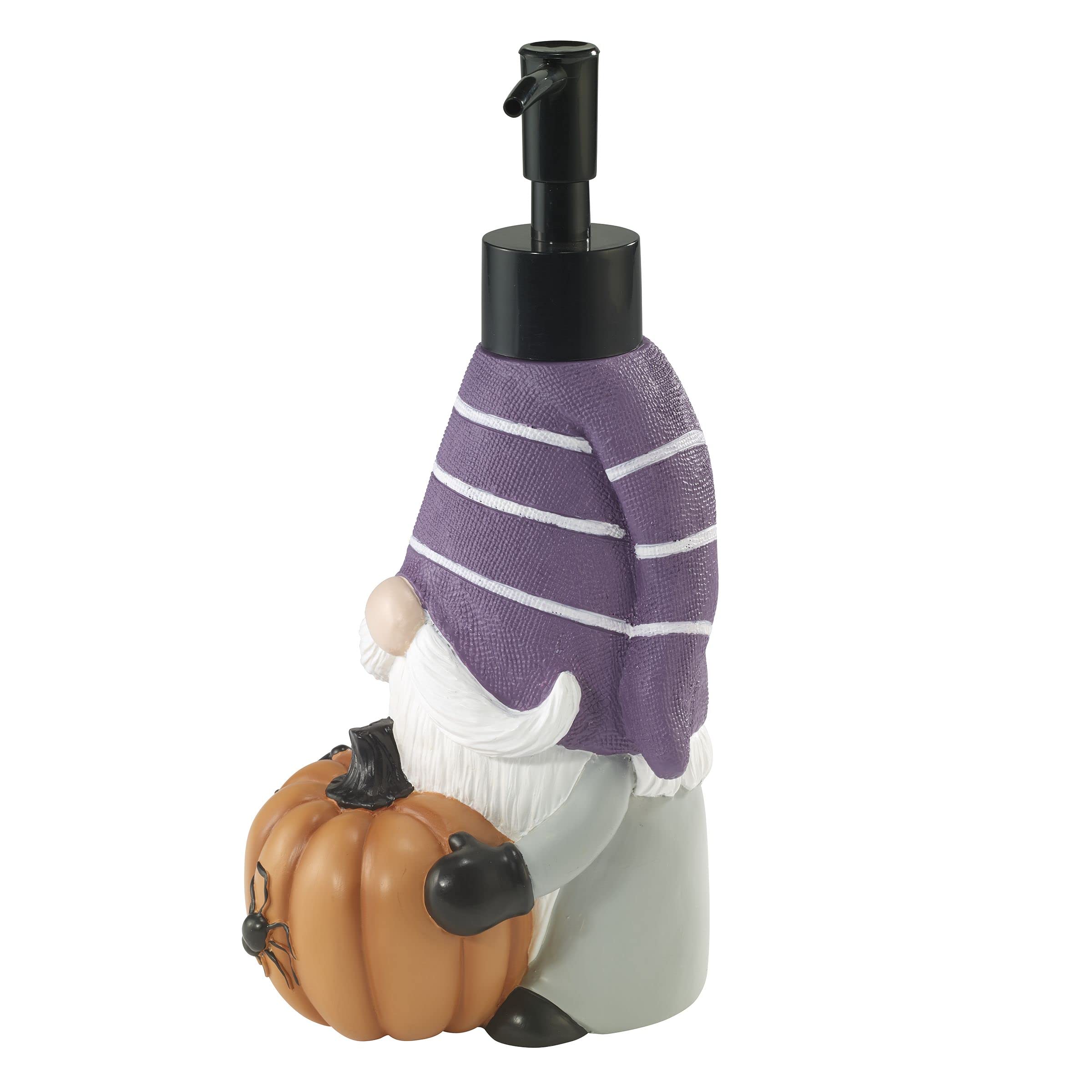 Avanti Linens - Soap Dispenser/Lotion Pump, Guest Bathroom Essentials, Gnome With Purple Hat Home Decor (Halloween Collection)