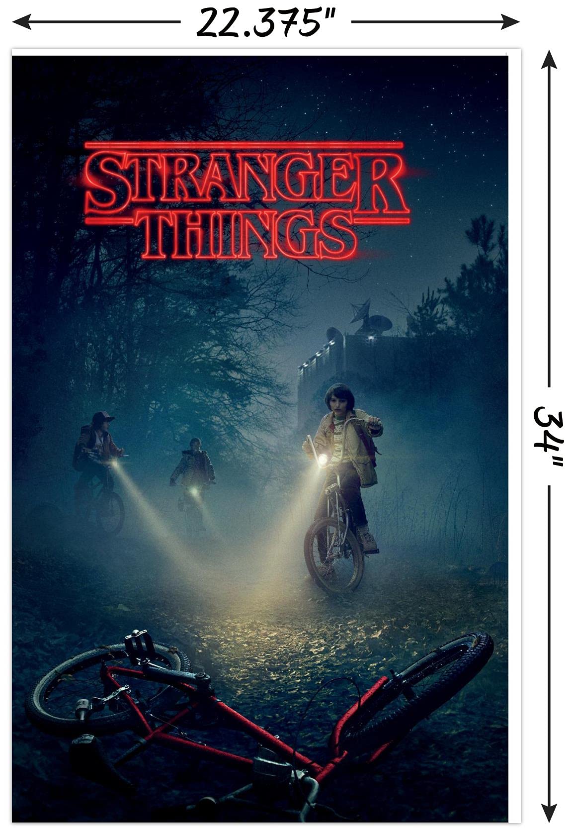 Trends International Stranger Things Bikes Wall Poster, 22.375" x 34", Unframed Version, Model RP16148
